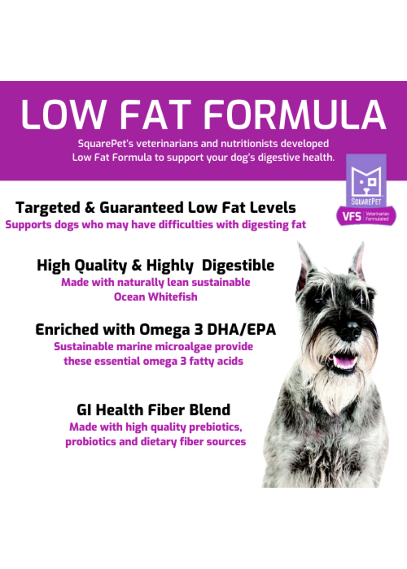 Square Pet VFS Gastrointestinal LOW FAT 22#