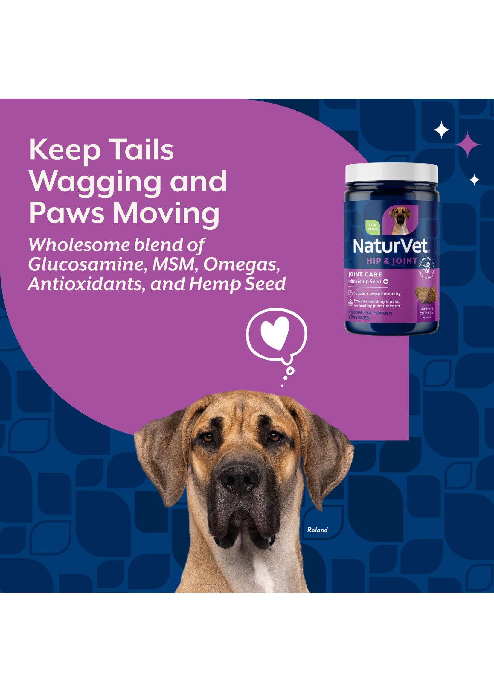 NaturVet Hemp and Joint Soft Chew 60ct