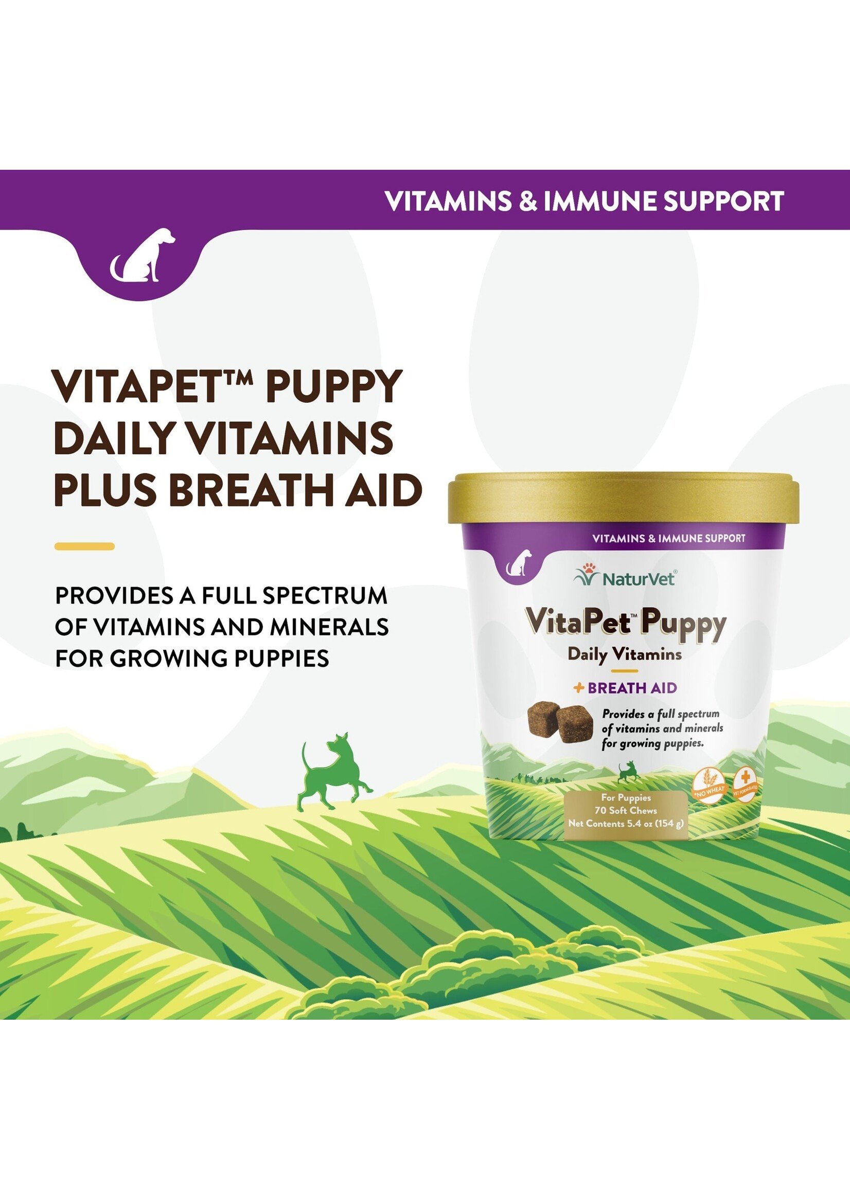 NaturVet Vita Puppy/ Breath Aid 70ct