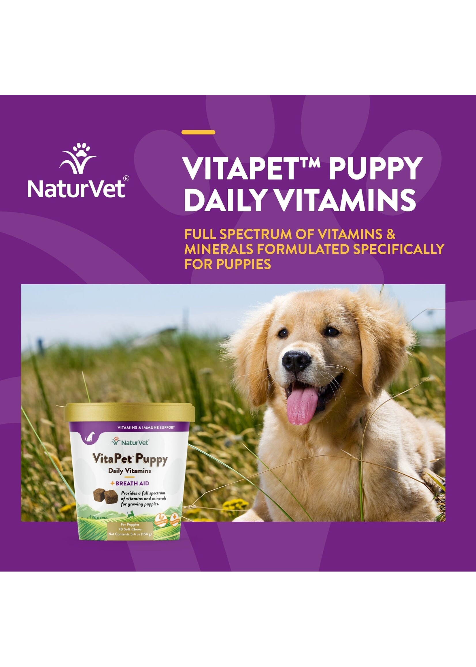 NaturVet Vita Puppy/ Breath Aid 70ct