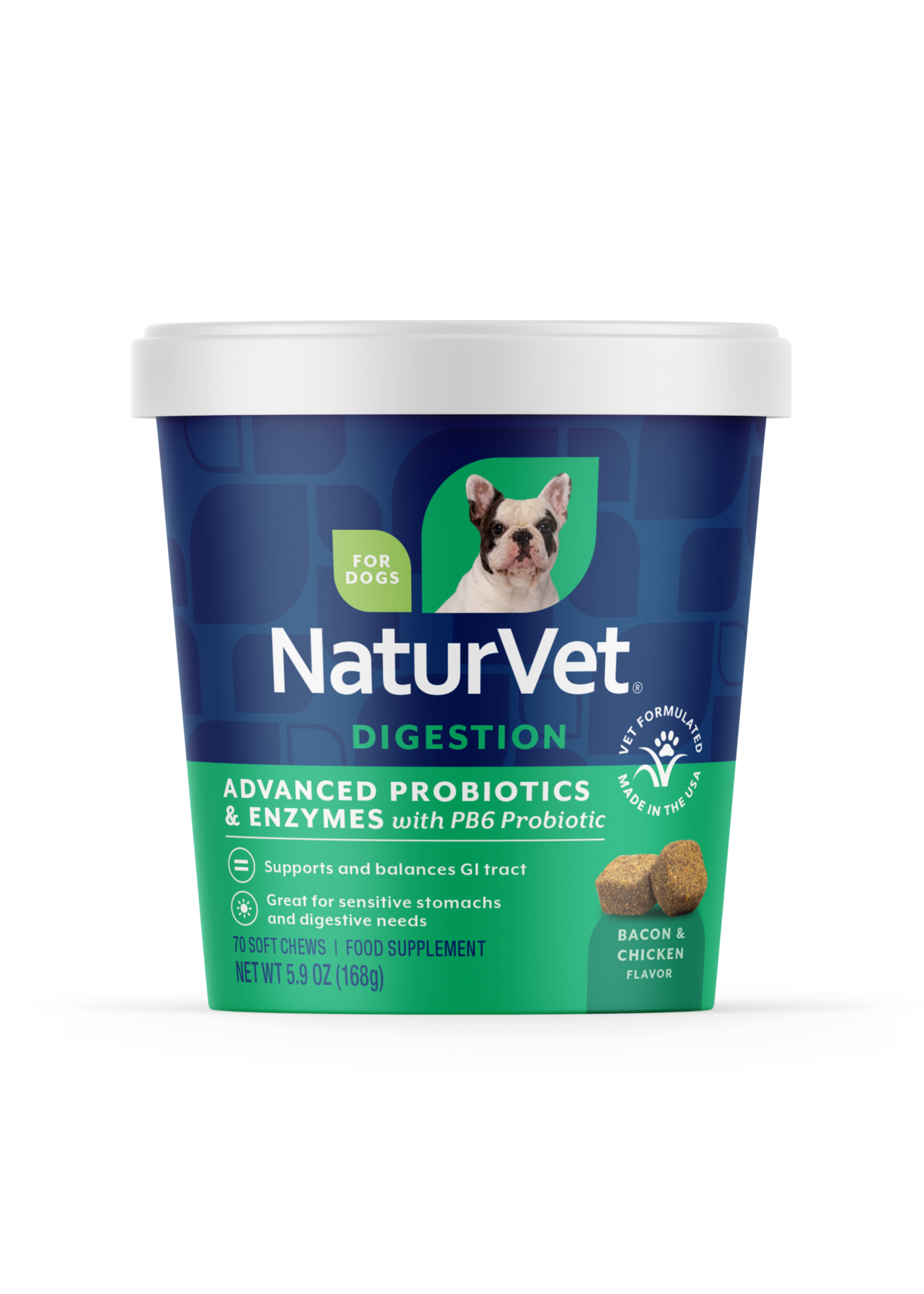 NaturVet Advanced Probiotics Enzymes 70ct
