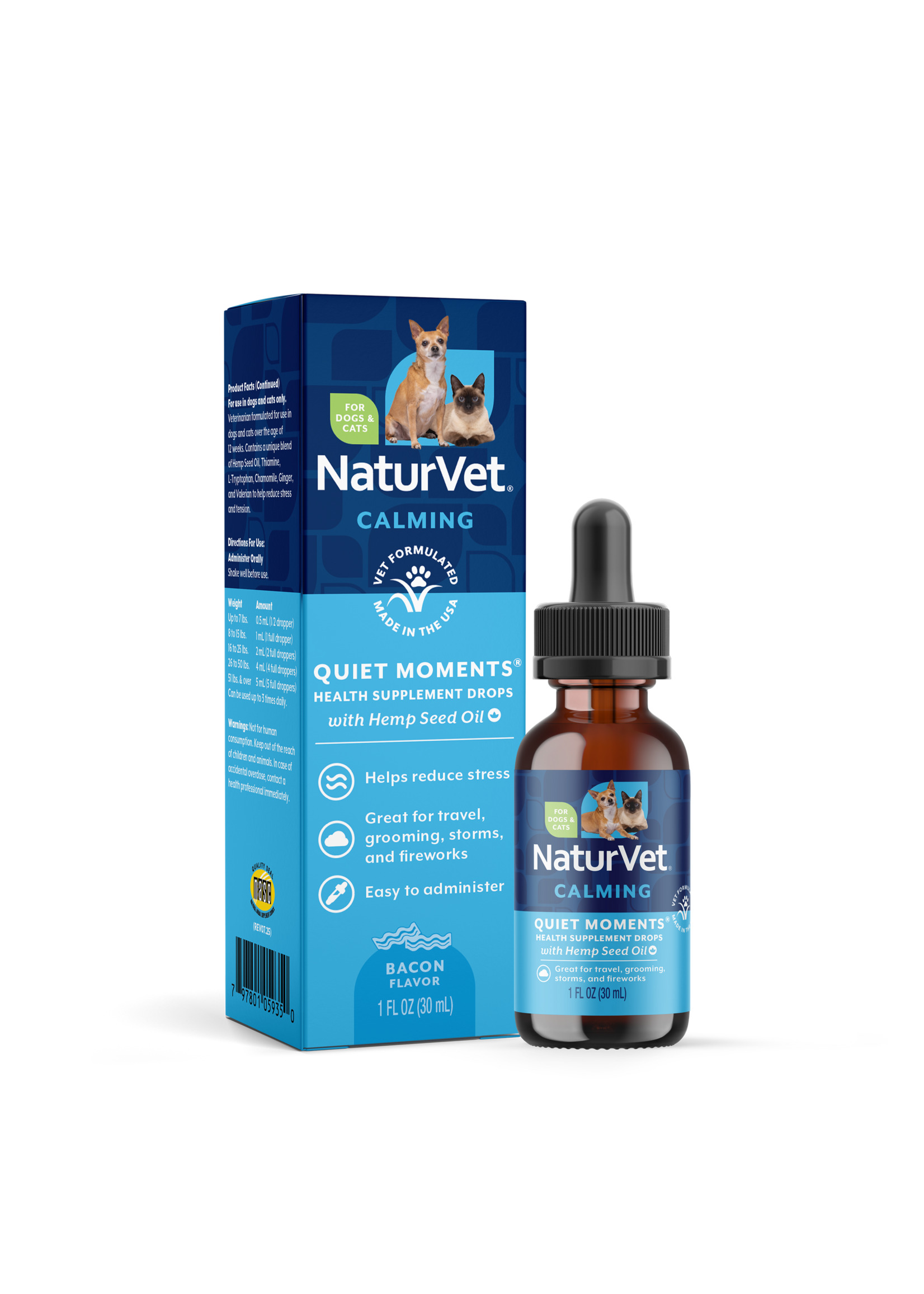 NaturVet Quiet Moments Hemp Drop 1oz