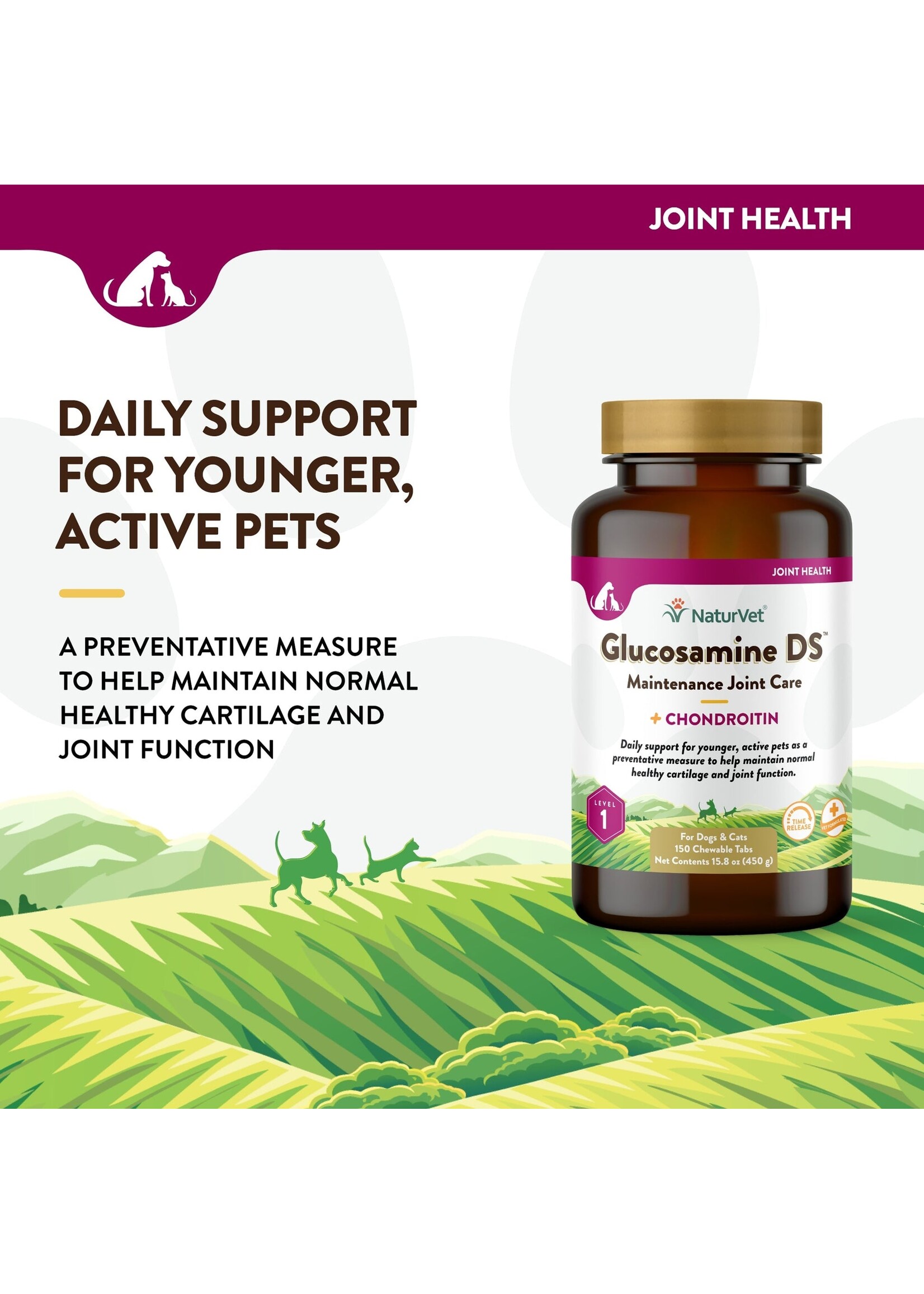 NaturVet Glucosamine Level 1, 150ct