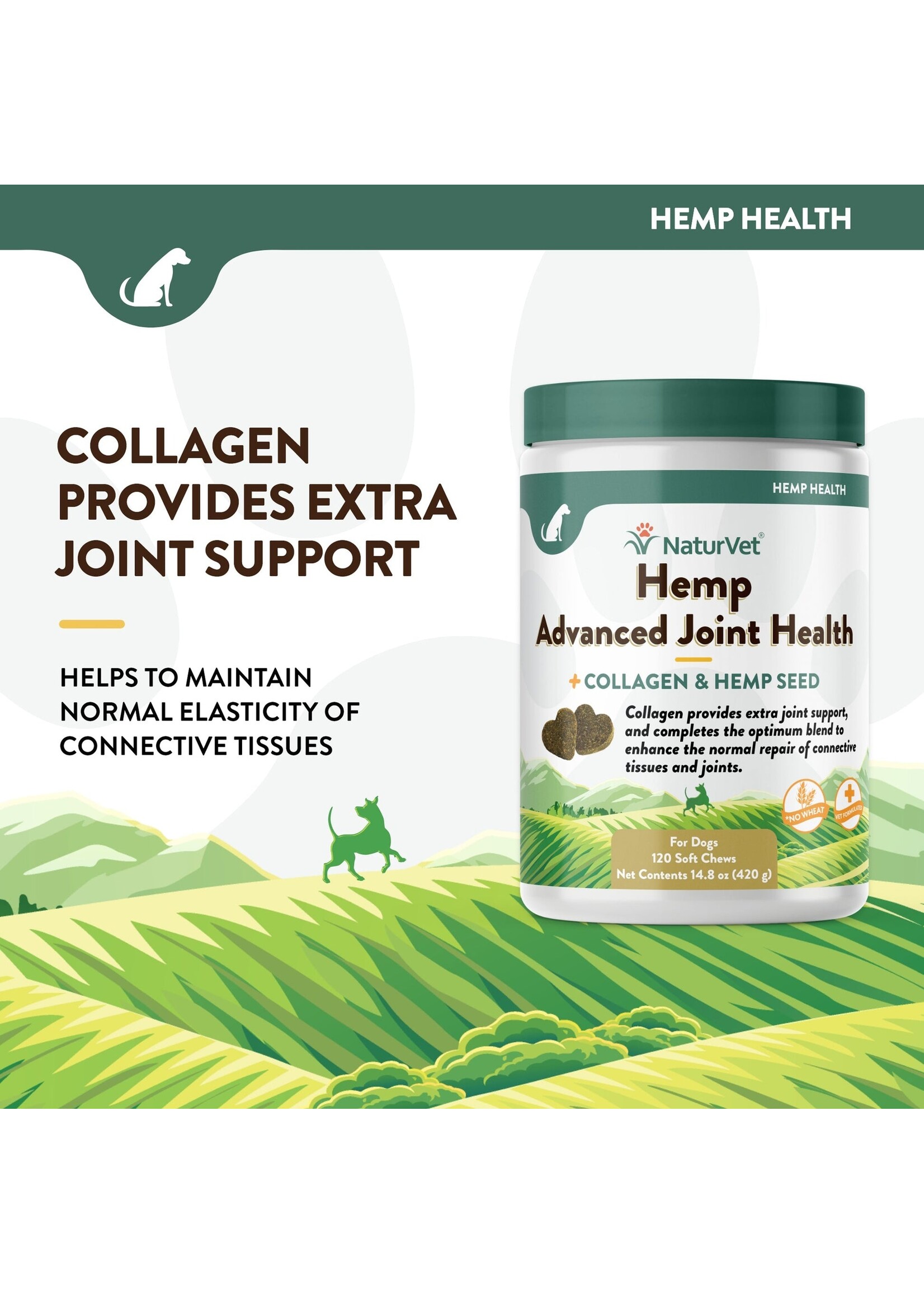 NaturVet Hemp and Joint Soft Chew 120ct