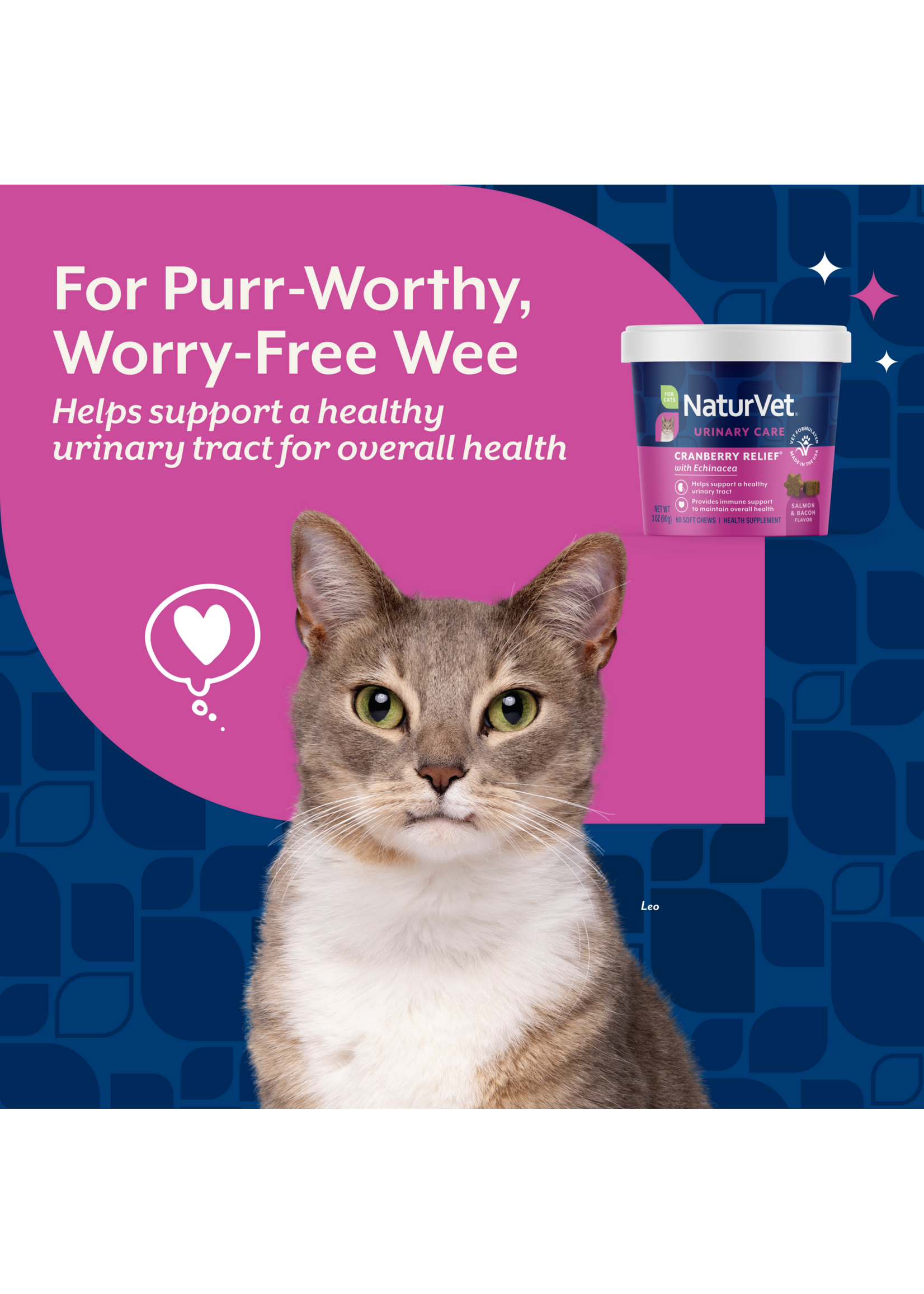 NaturVet Cranberry Relief Chew 60ct CAT