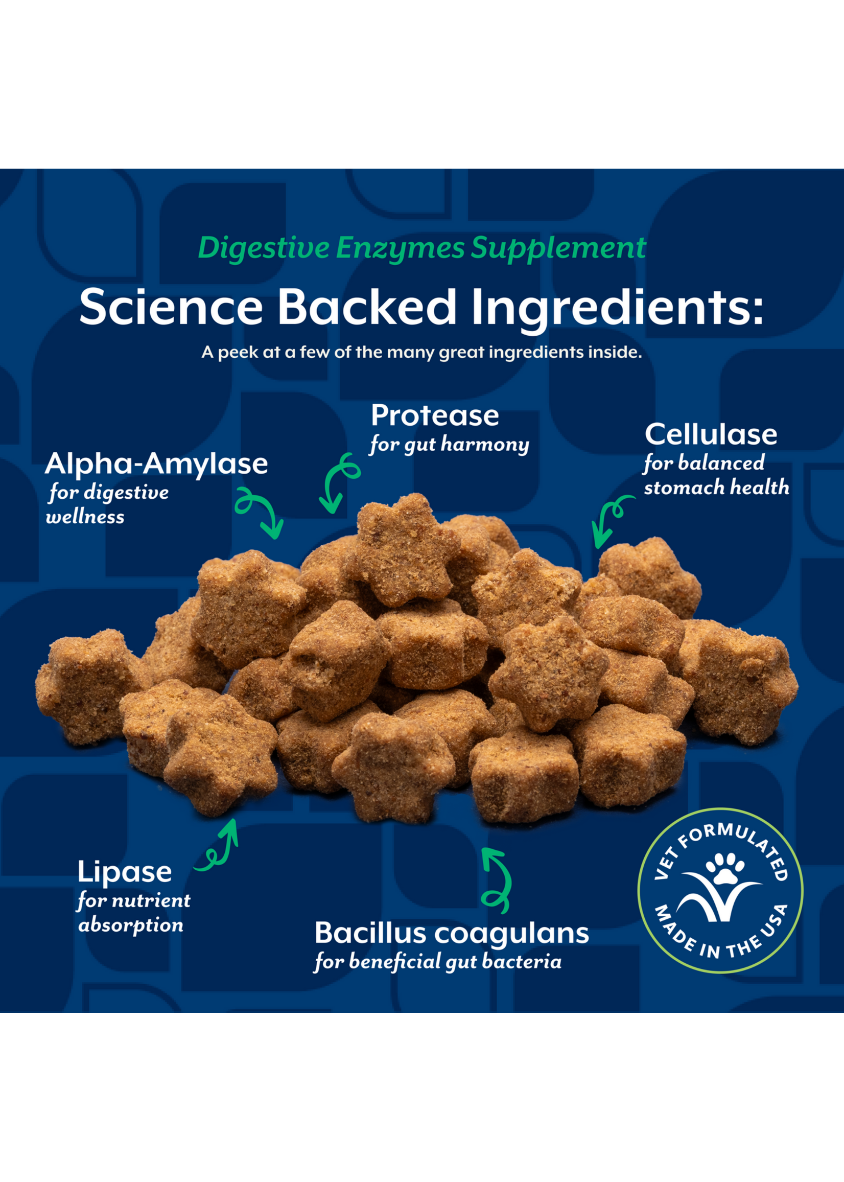 NaturVet Digestive Enzyme Chew 60ct CAT