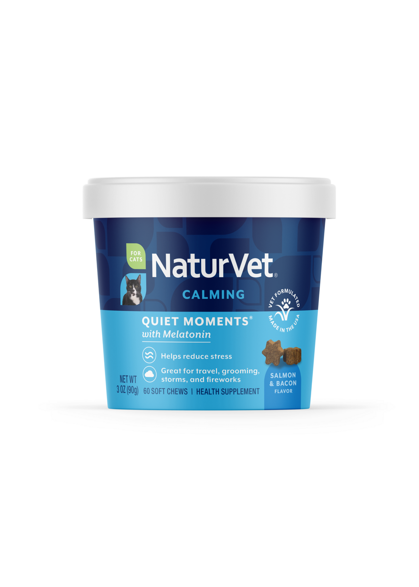 NaturVet Quiet Moments Melatonin 60ct CAT