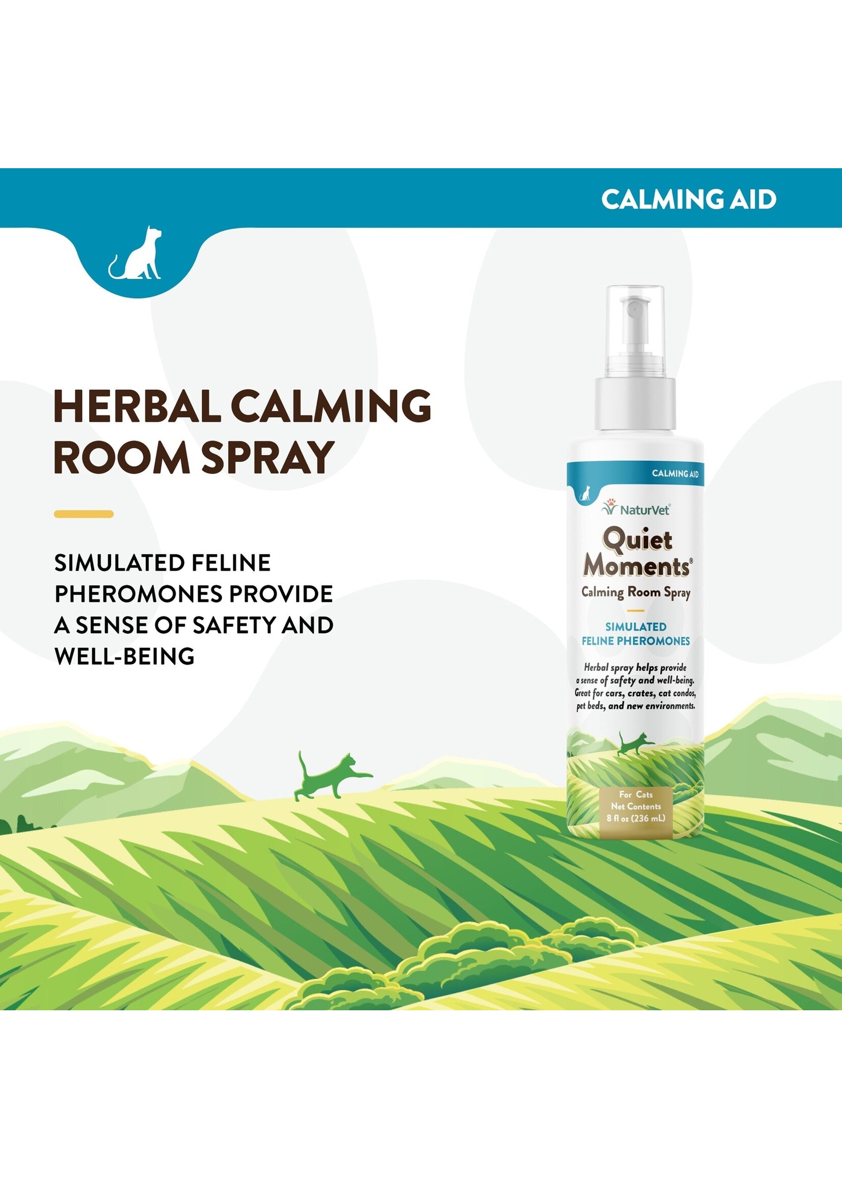 NaturVet Quiet Moments Calm Spray 8oz CAT
