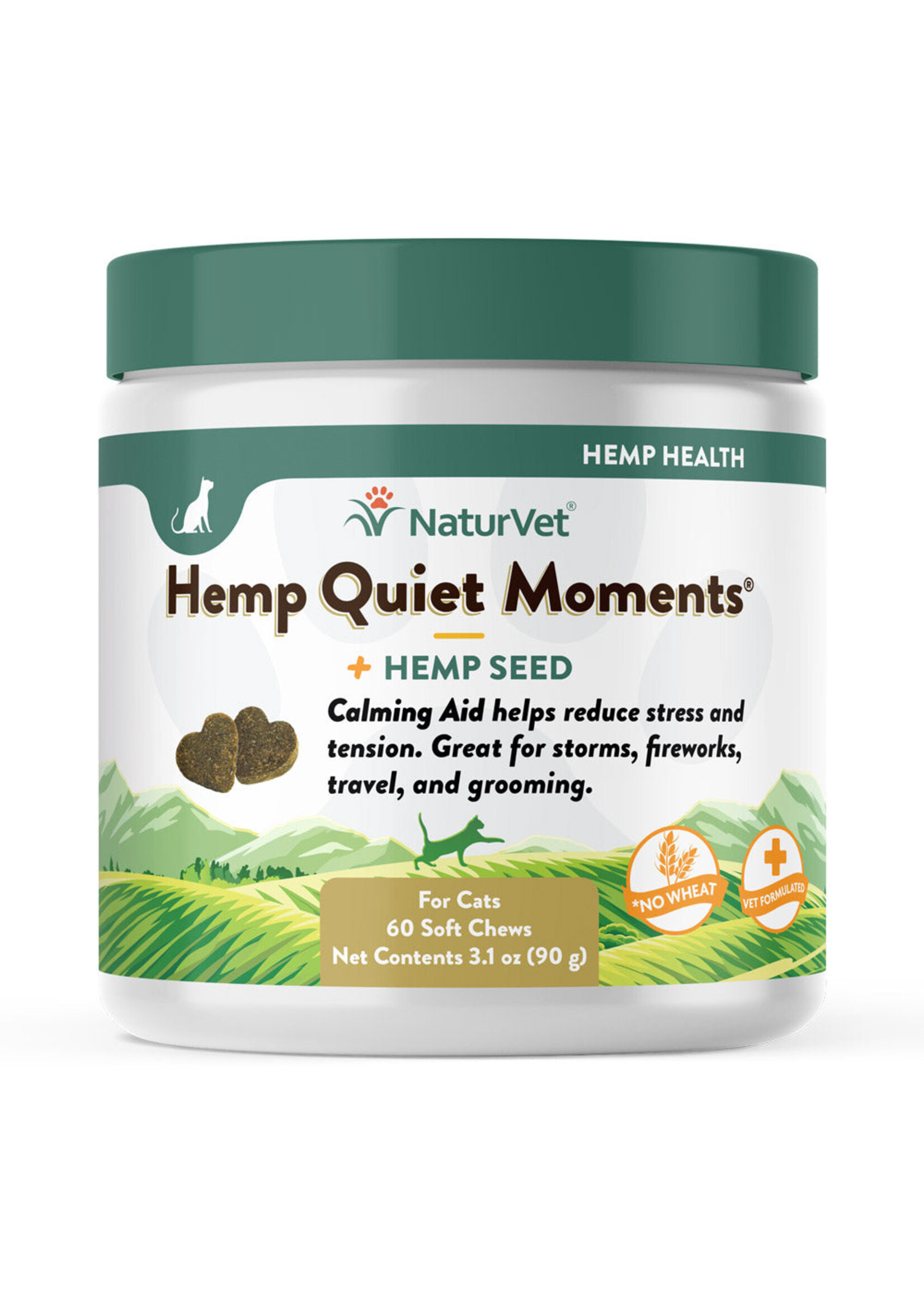 NaturVet Quiet Moments Hemp Chew 60ct CAT