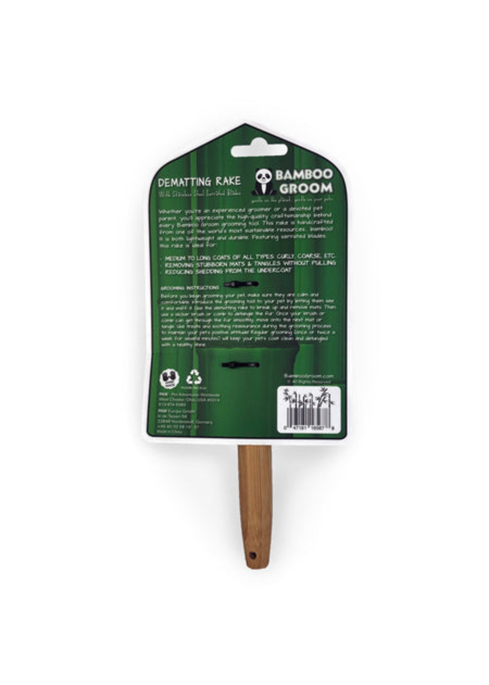 Bamboo Groom Dematting Rake Large