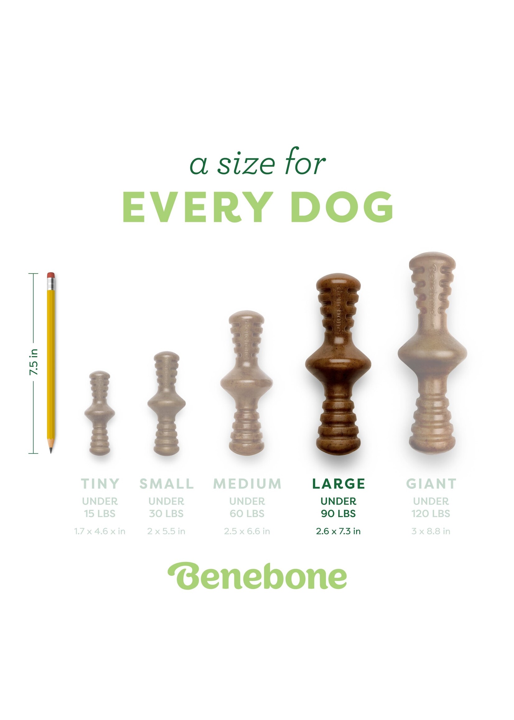 Benebone Zaggler Large (Peanut Butter)