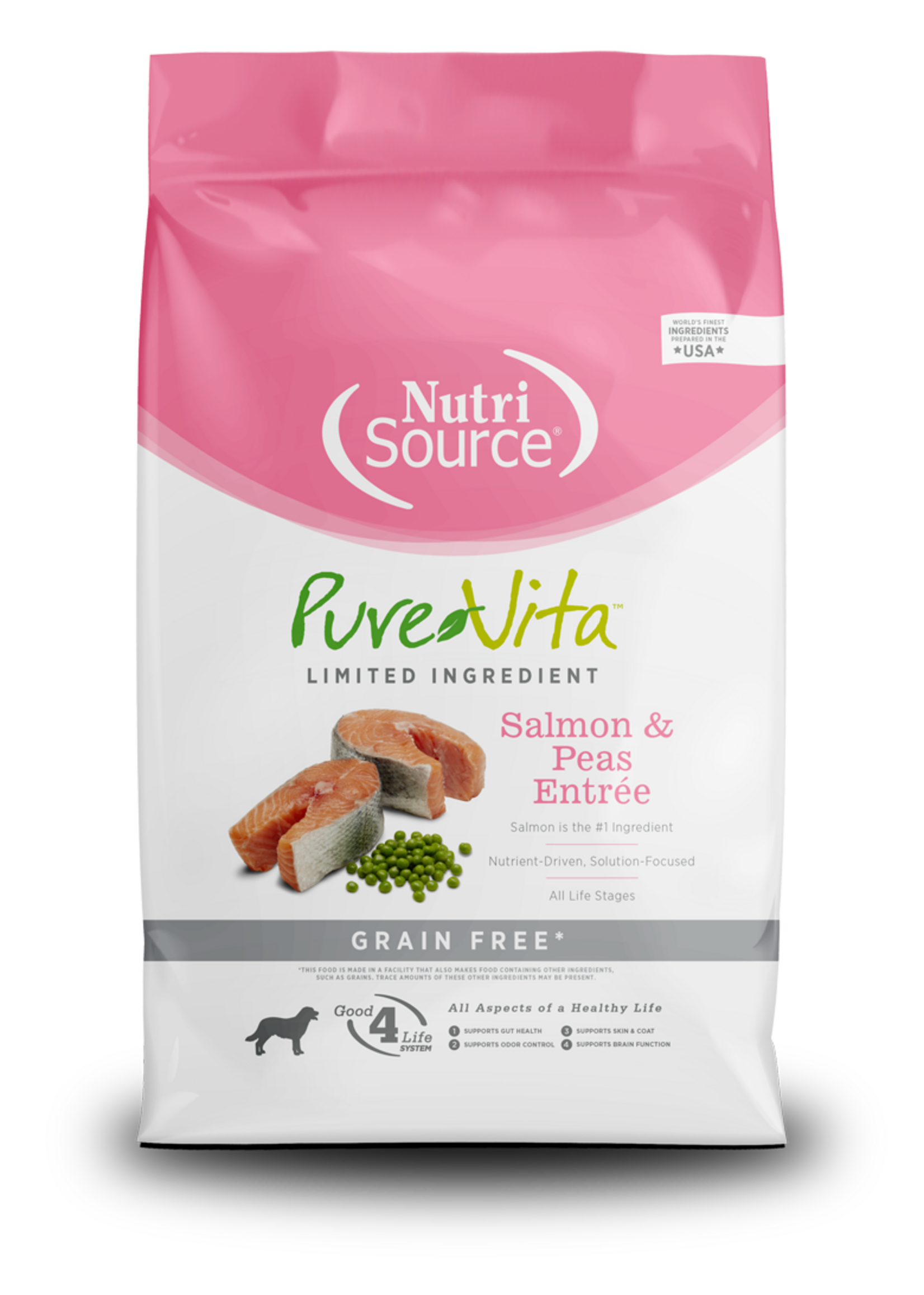 Pure Vita Dog GF Food Salmon & Pea 25 lb