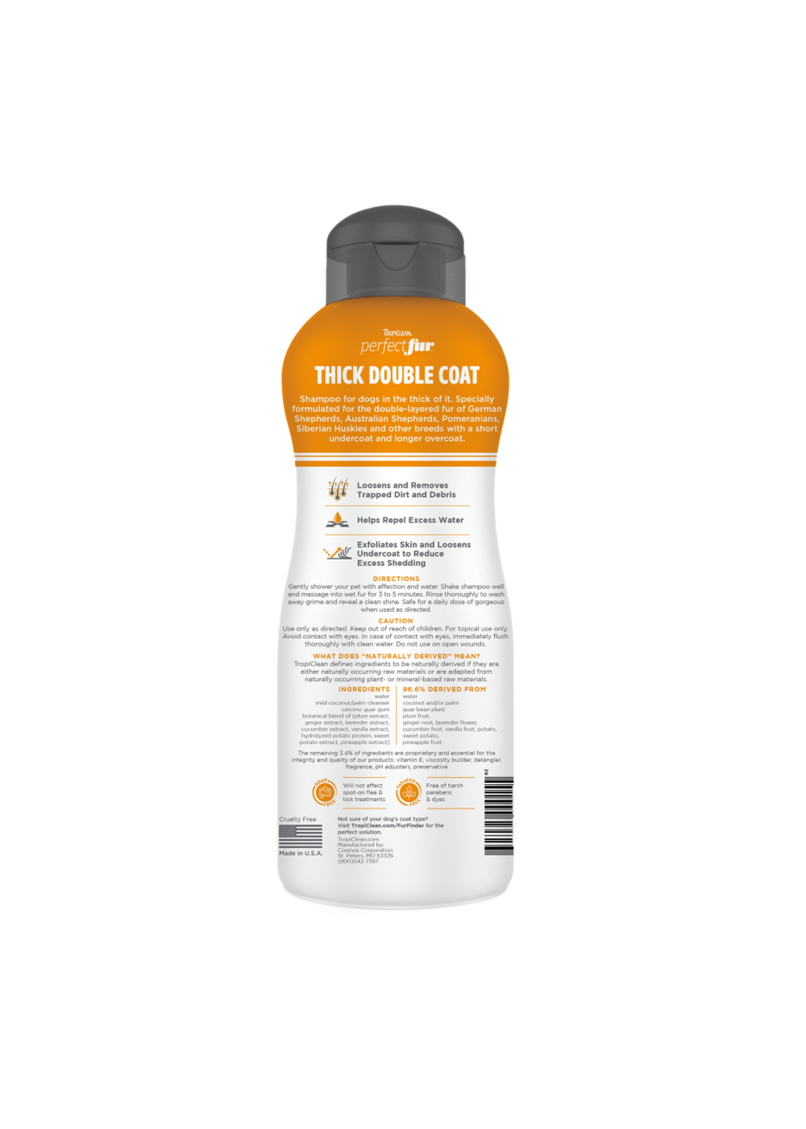 Tropiclean Shampoo Thick Double Coat 16 oz