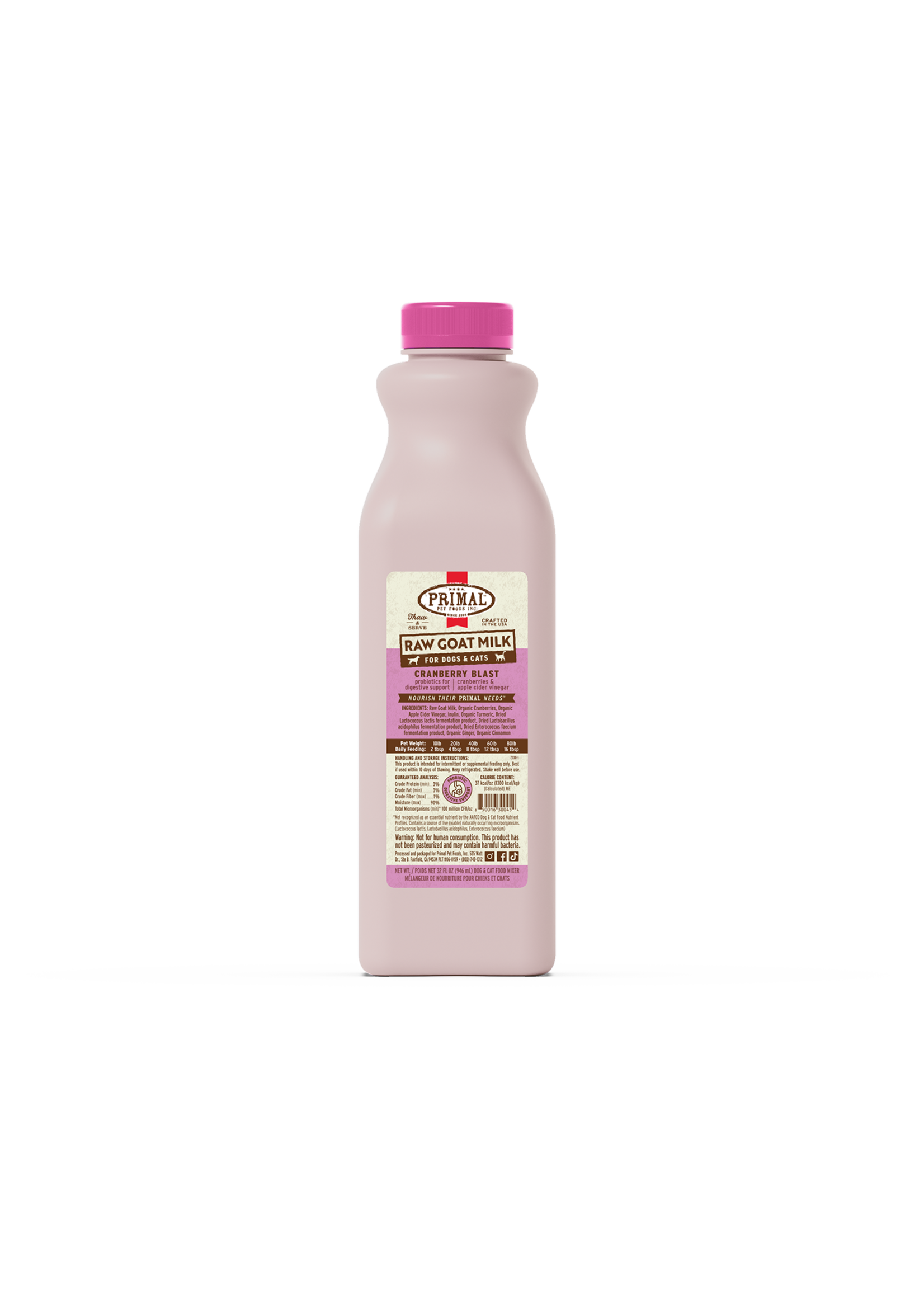 Primal Raw Goat Milk Cranberry Blast 1 QT
