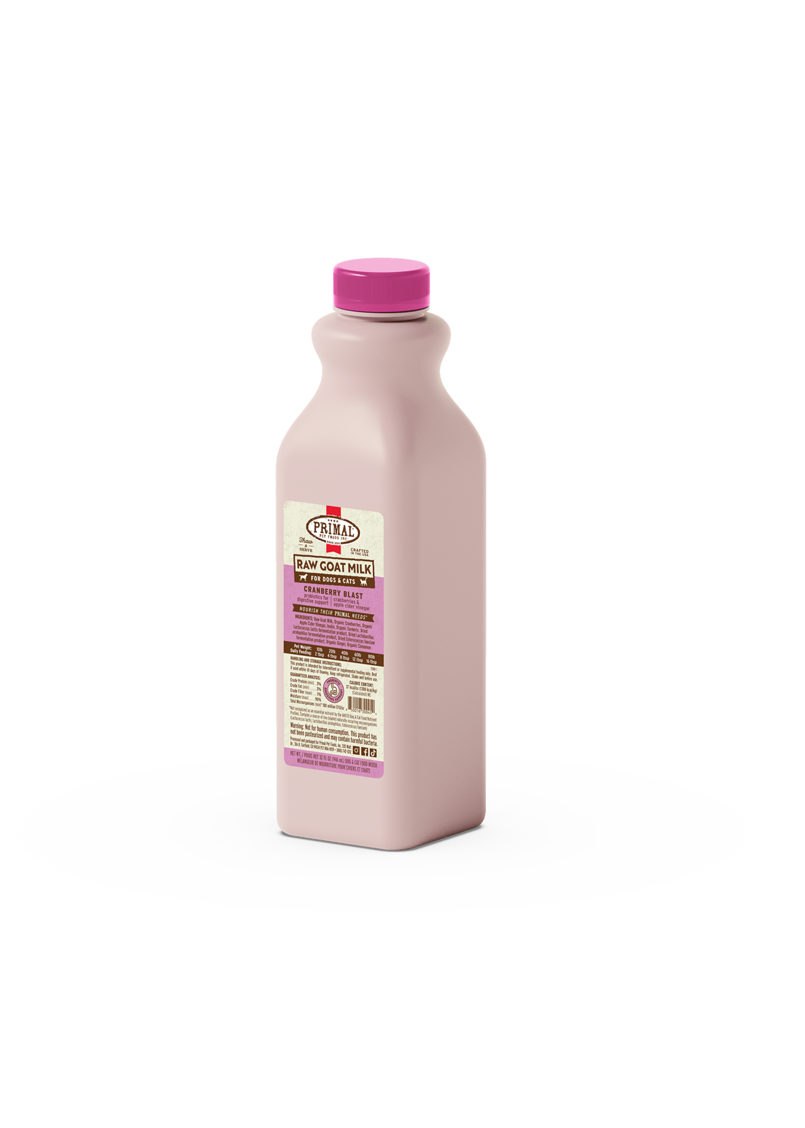Primal Raw Goat Milk Cranberry Blast 1 QT