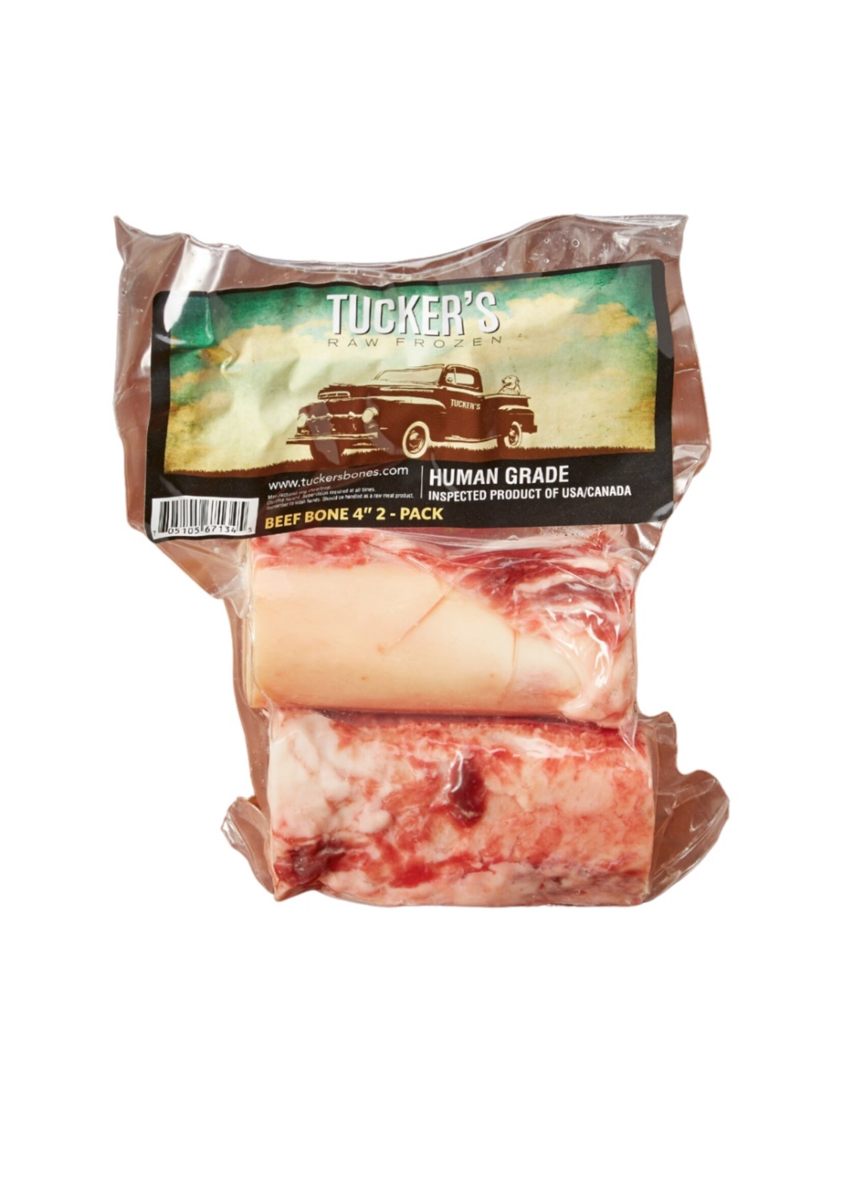 Tucker’s Frozen Raw Beef 2” 4 pack Bones