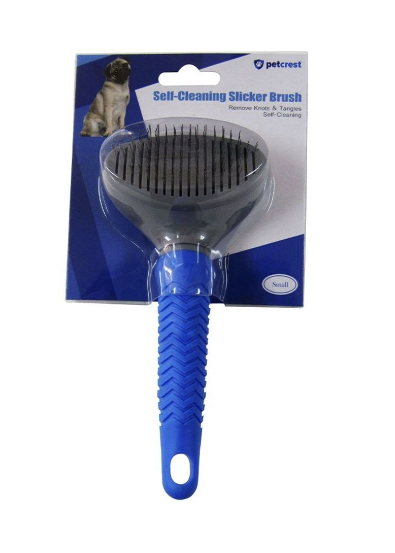 PetCrest Self-Cleaning Slicker Brush Small