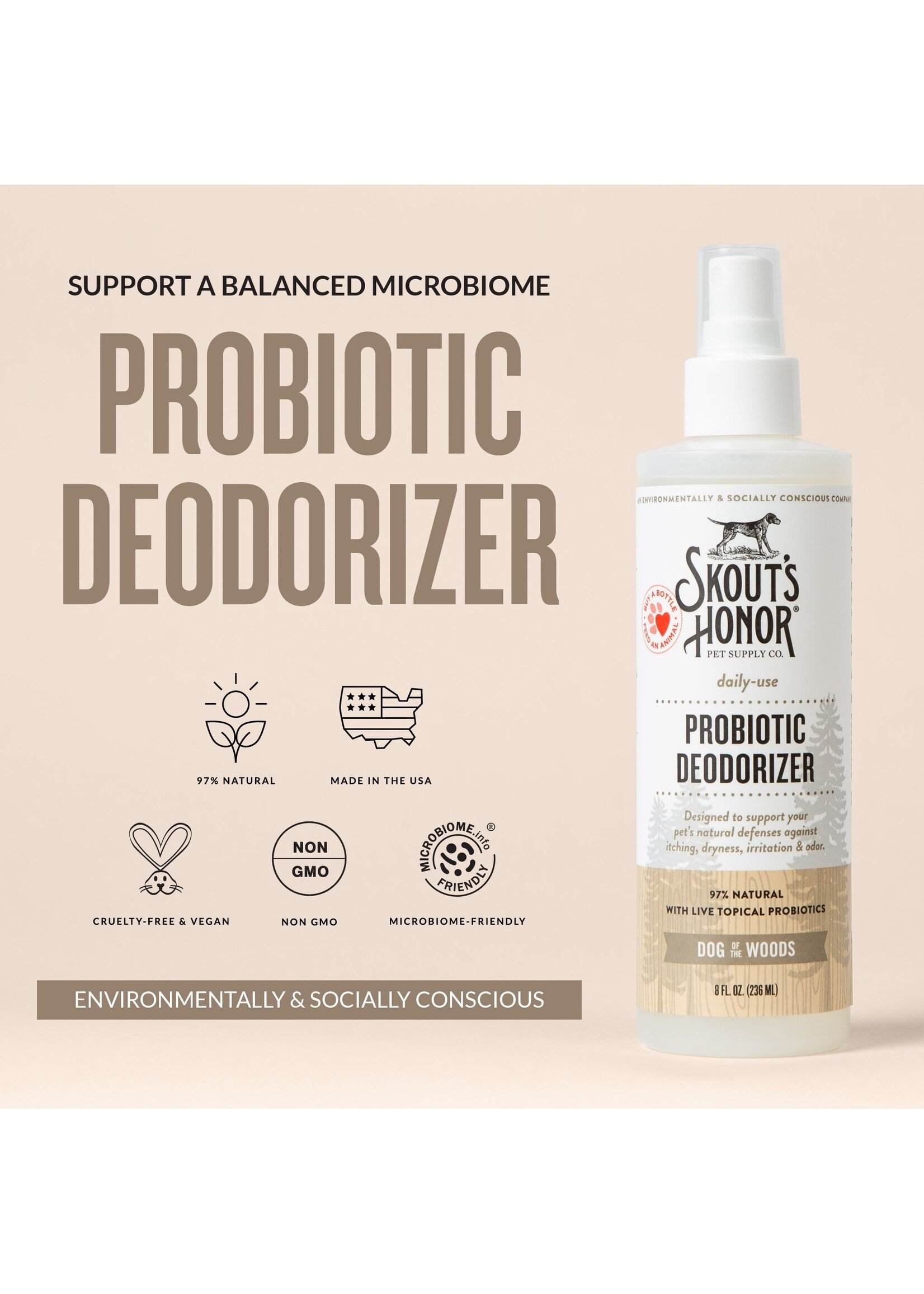 Skout’s Honor Probiotic Deodorizer (Dog of the Woods)
