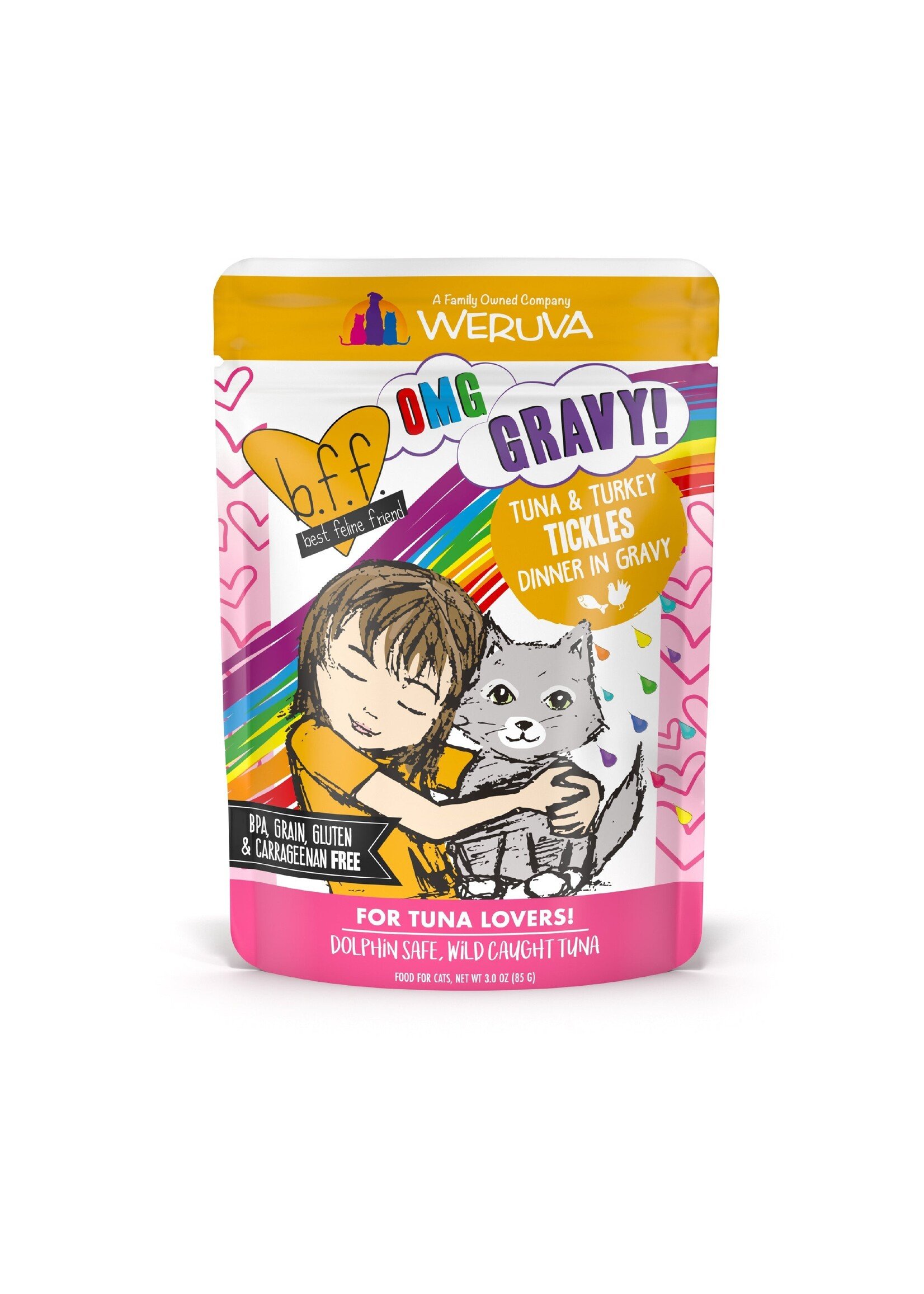 Weruva Canned Cat Food 3oz Tickles (Tuna/Turkey)