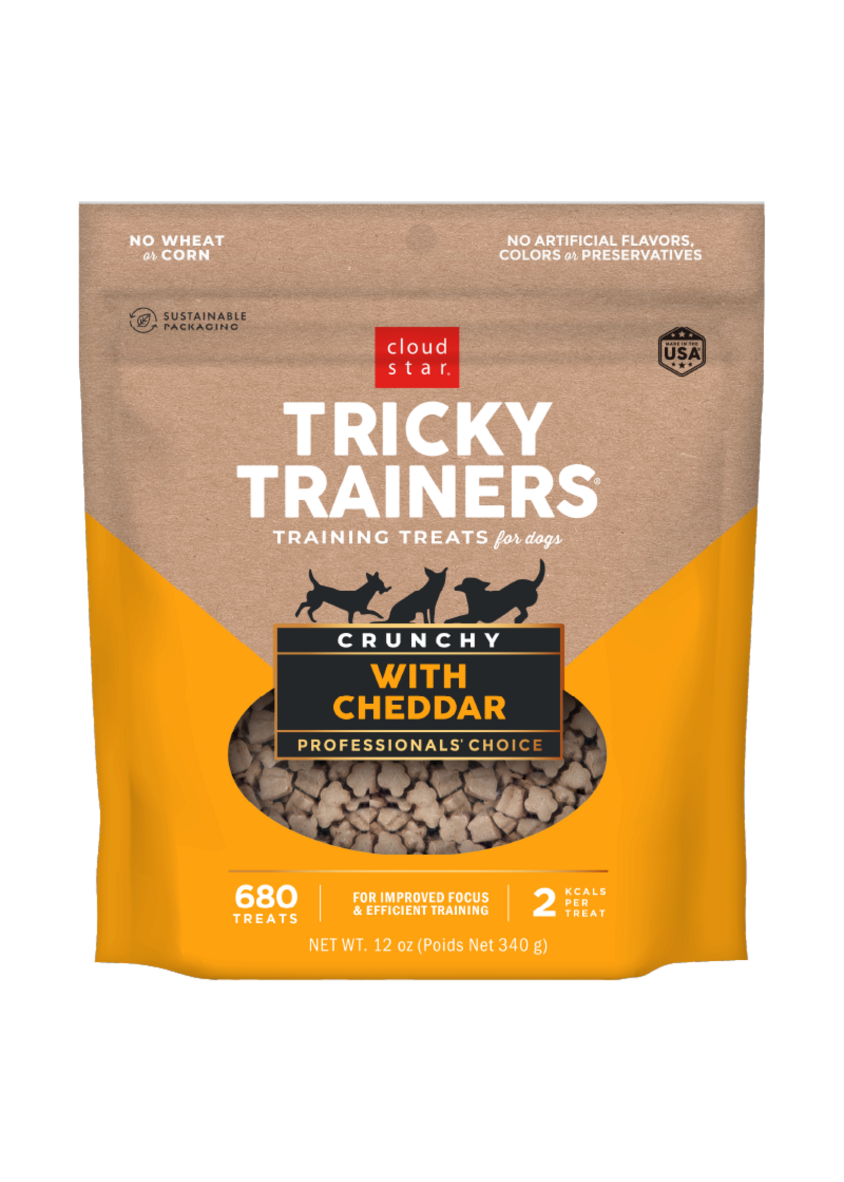 Tricky Trainer Crunchy Cheddar Training Treats 8oz