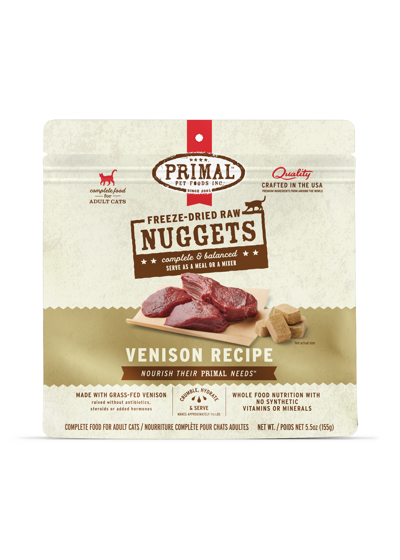 Primal Freeze Dried Cat Nuggets (Venison)