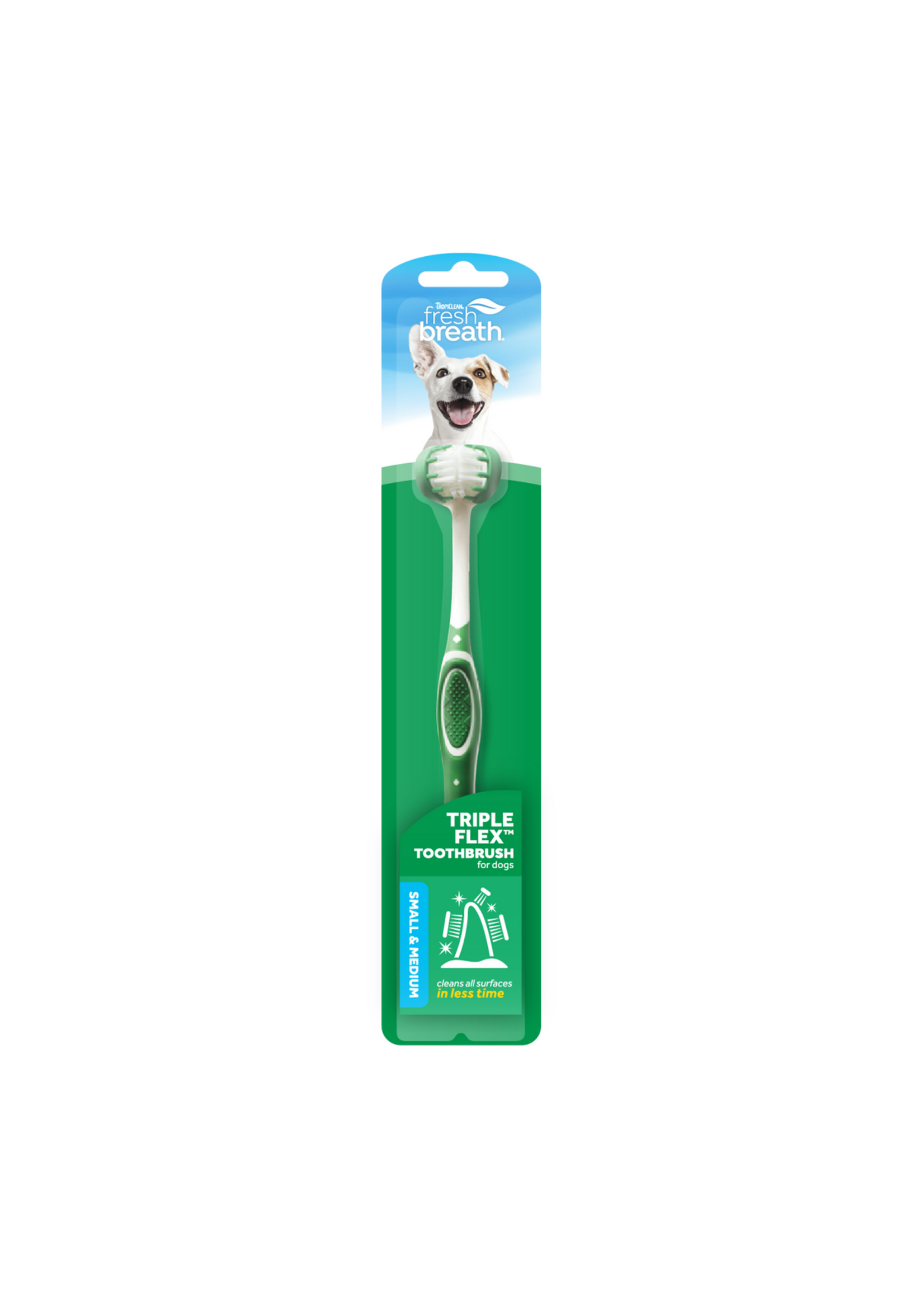 Tropiclean Fresh Breath Triple Flex toothbrush small dog