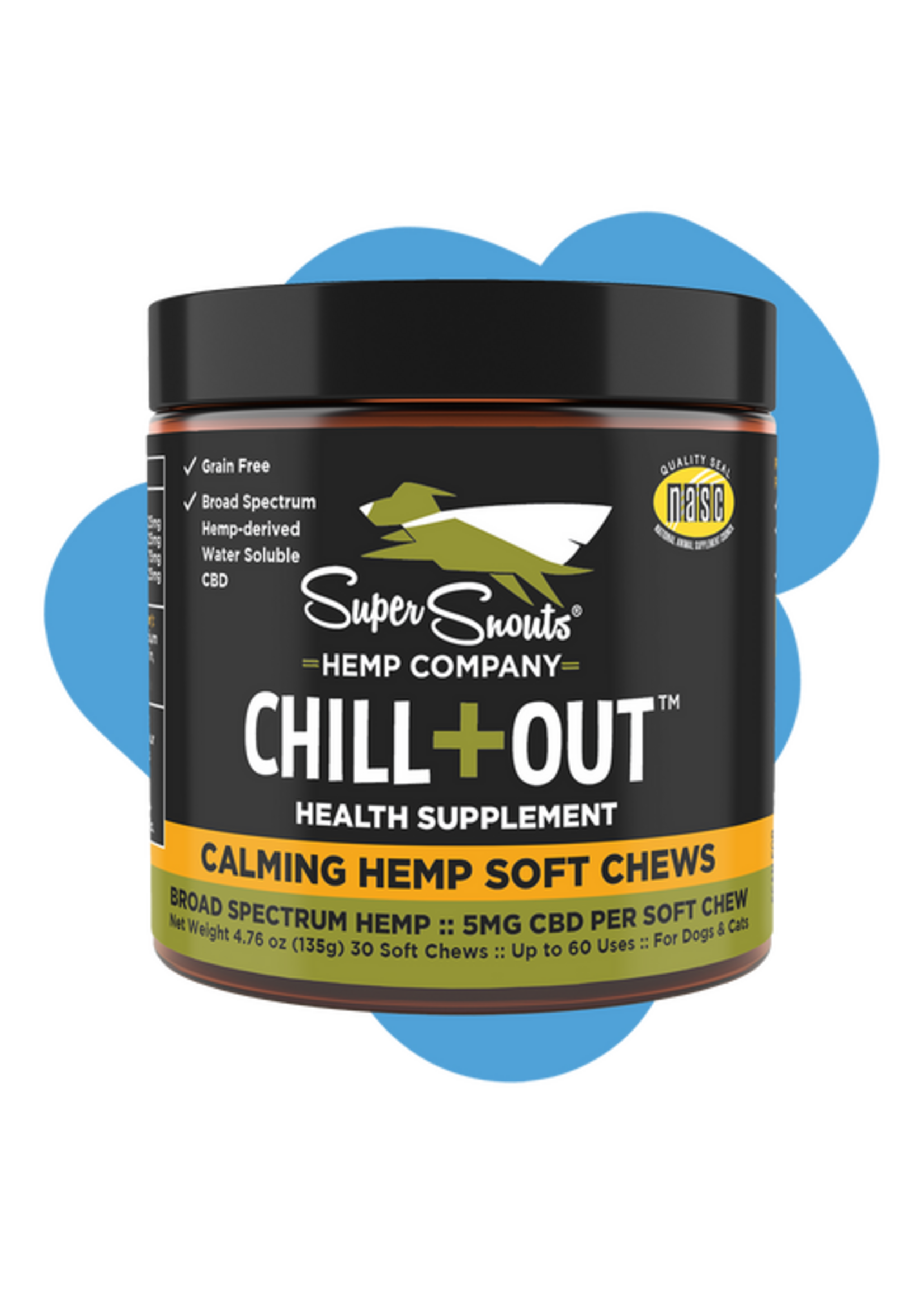 Super Snouts Chill+Out Hemp Chews Tube 6ct