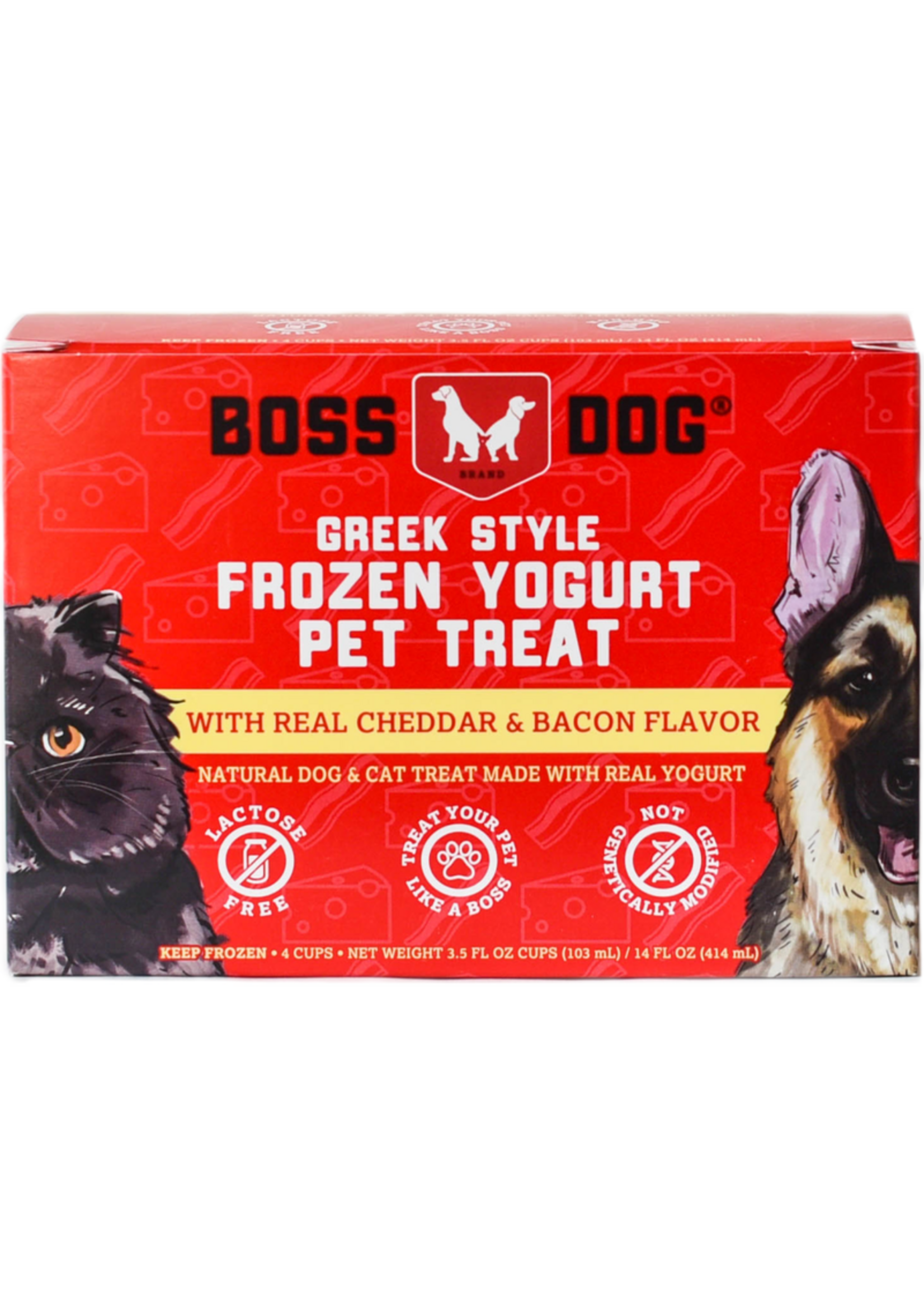 Boss Dog Frozen Yogurt Cup 4 ct. (Cheddar & Bacon)