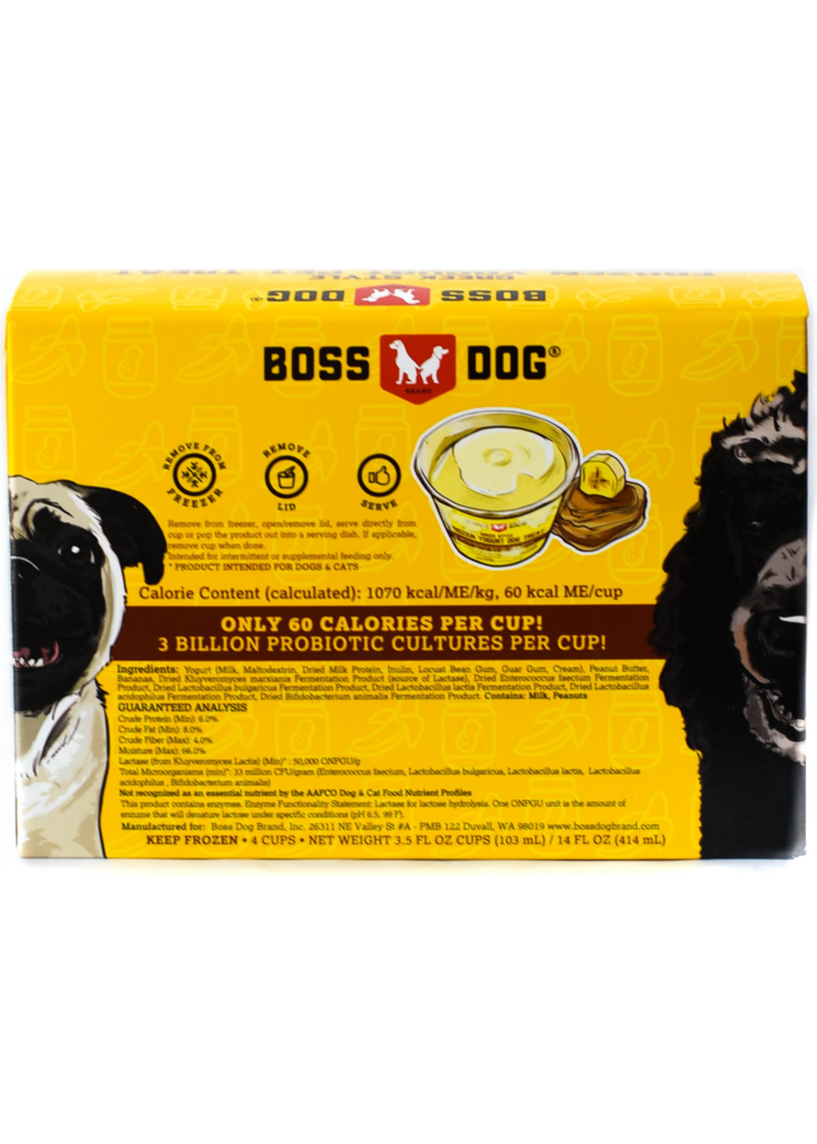 Boss Dog Frozen Yogurt Cup 4 ct. (PB & Banana)