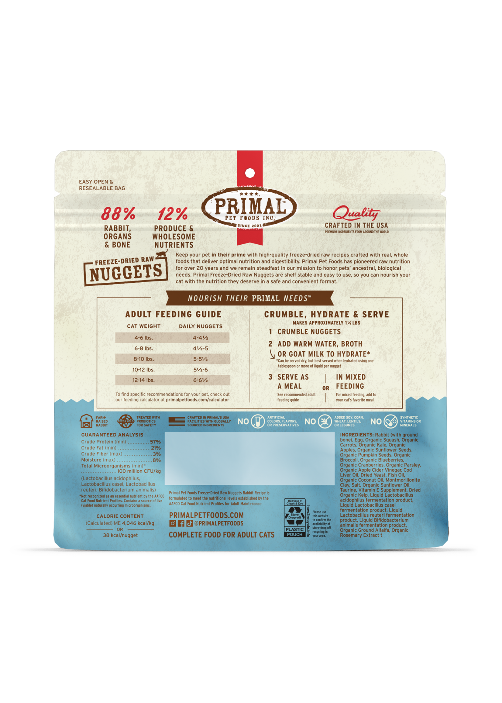 Primal Freeze Dried Rabbit 5.5oz