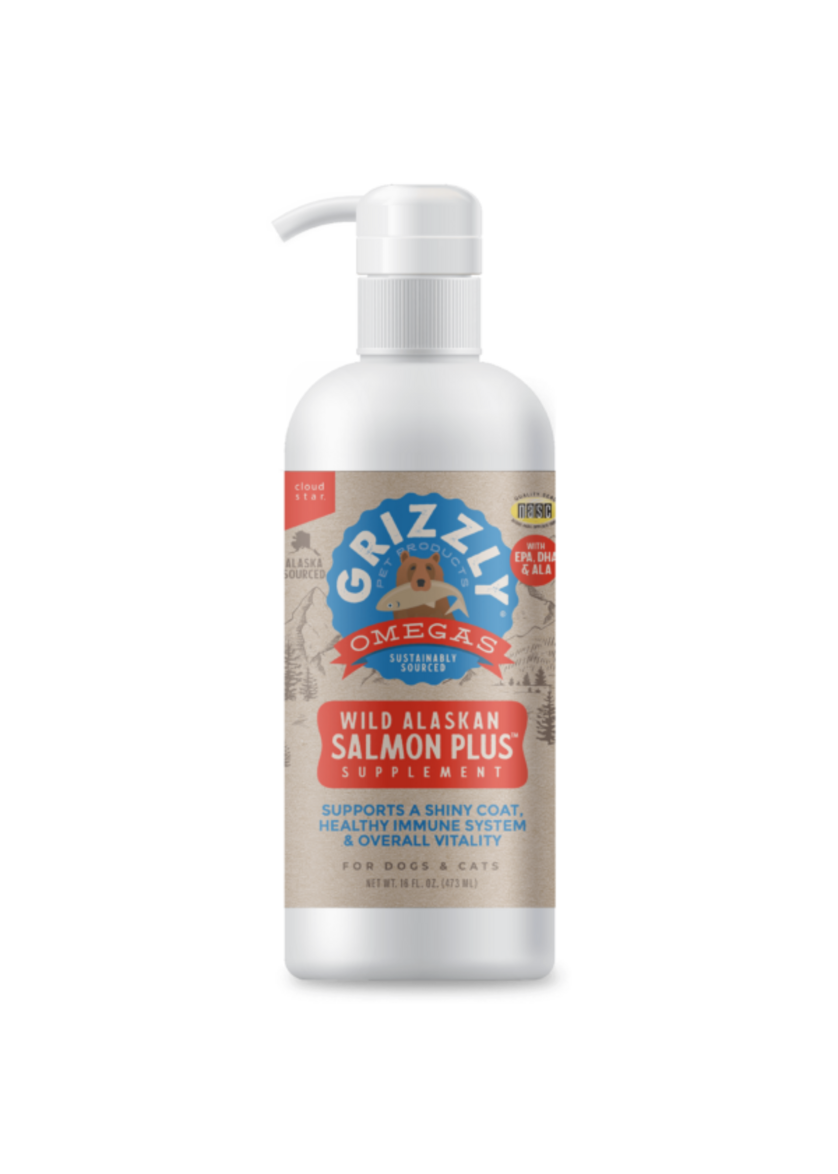 Grizzly Salmon Oil Omega Plus 8 oz