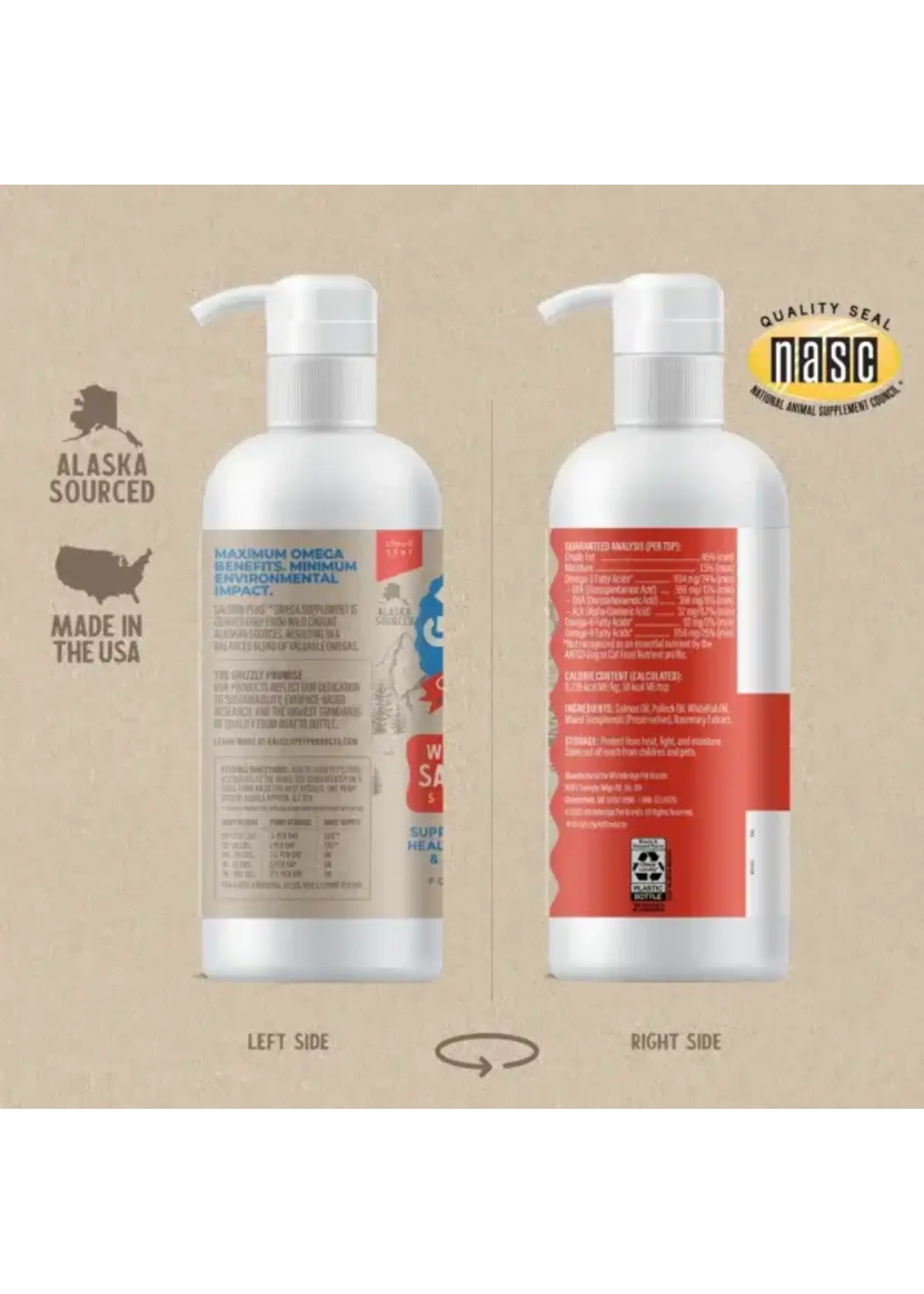 Grizzly Salmon Oil Omega Plus 8 oz