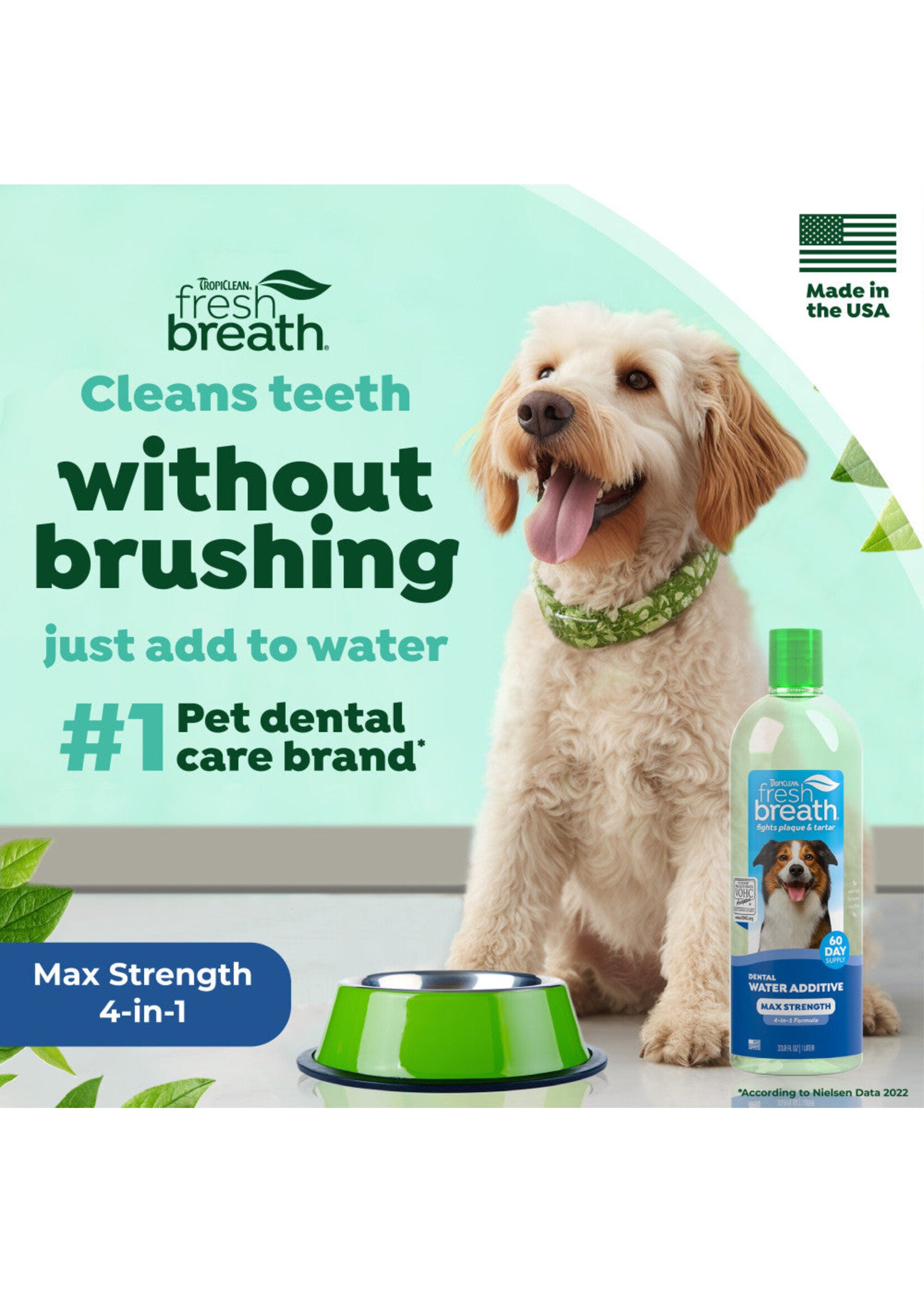 Tropiclean Fresh Breath Adv. Whitening Water Add. 16oz