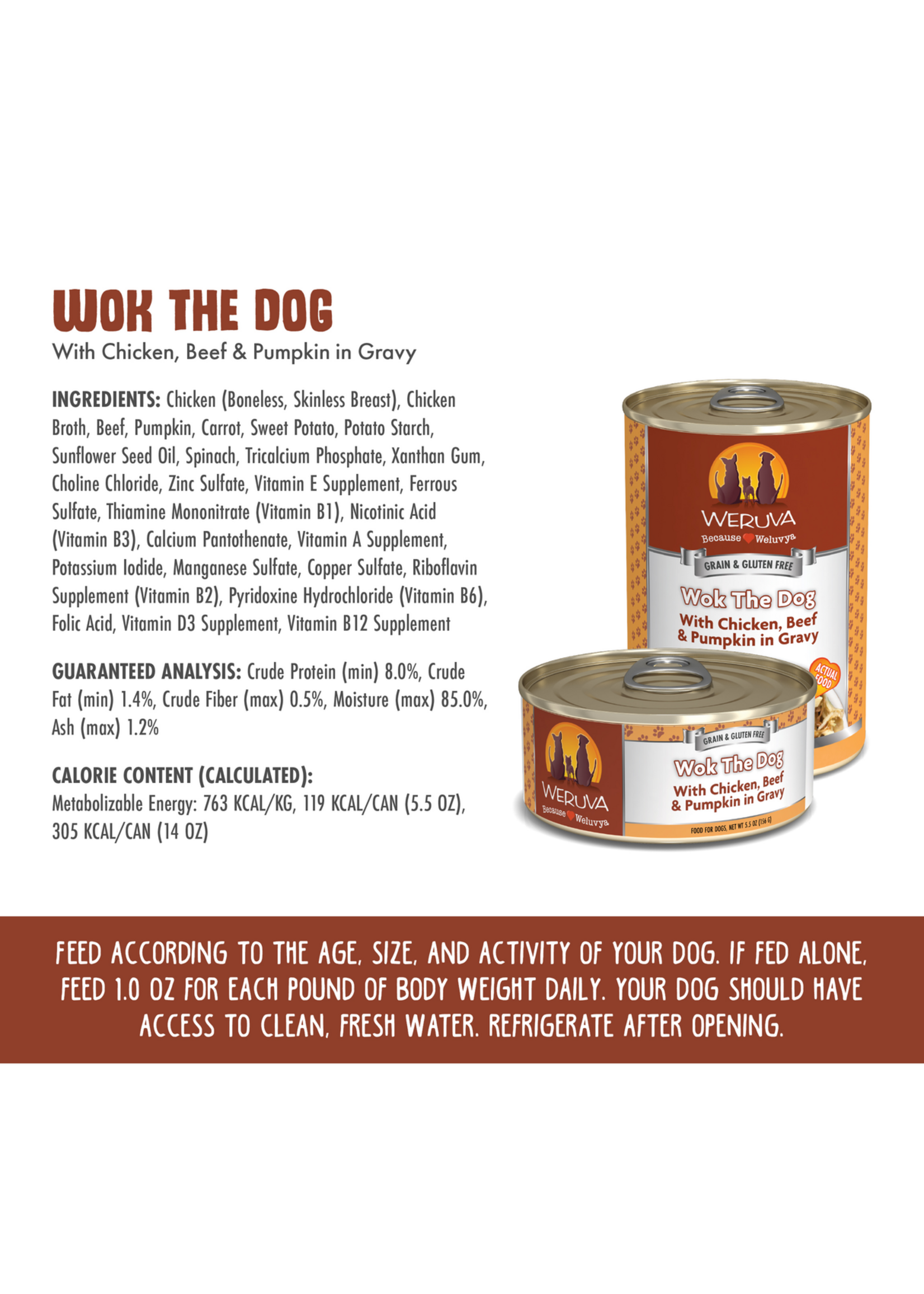 Weruva Canned Dog Food wok The Dog 14 oz