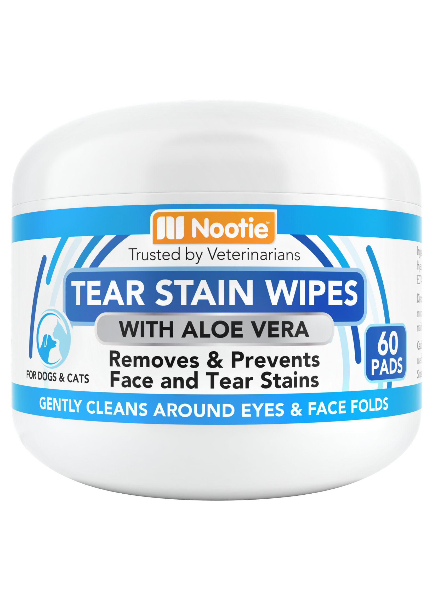 Nootie Tear Stain Wipes 60 ct