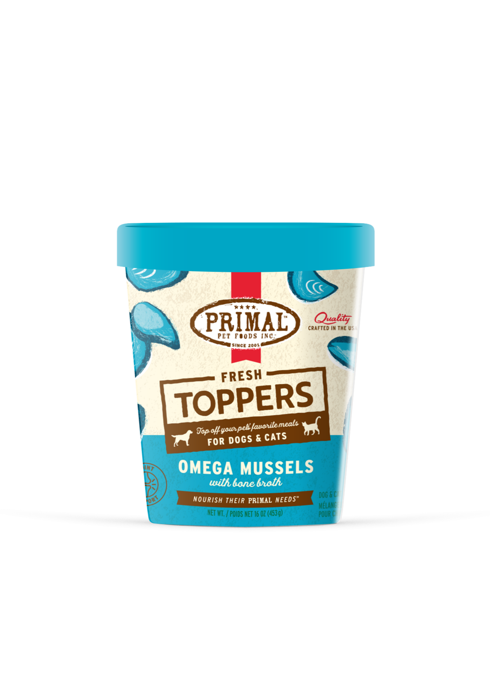 Primal Fresh Topper Omega Mussels 16oz