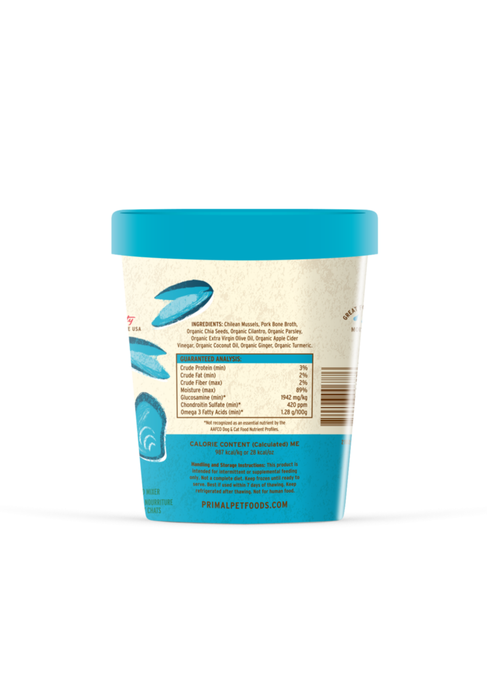 Primal Fresh Topper Omega Mussels 16oz