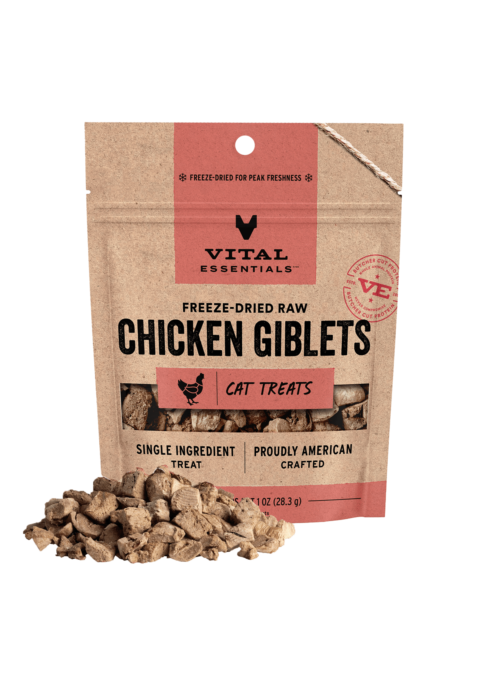 VE FD Chicken Giblets 1oz Cat Treats