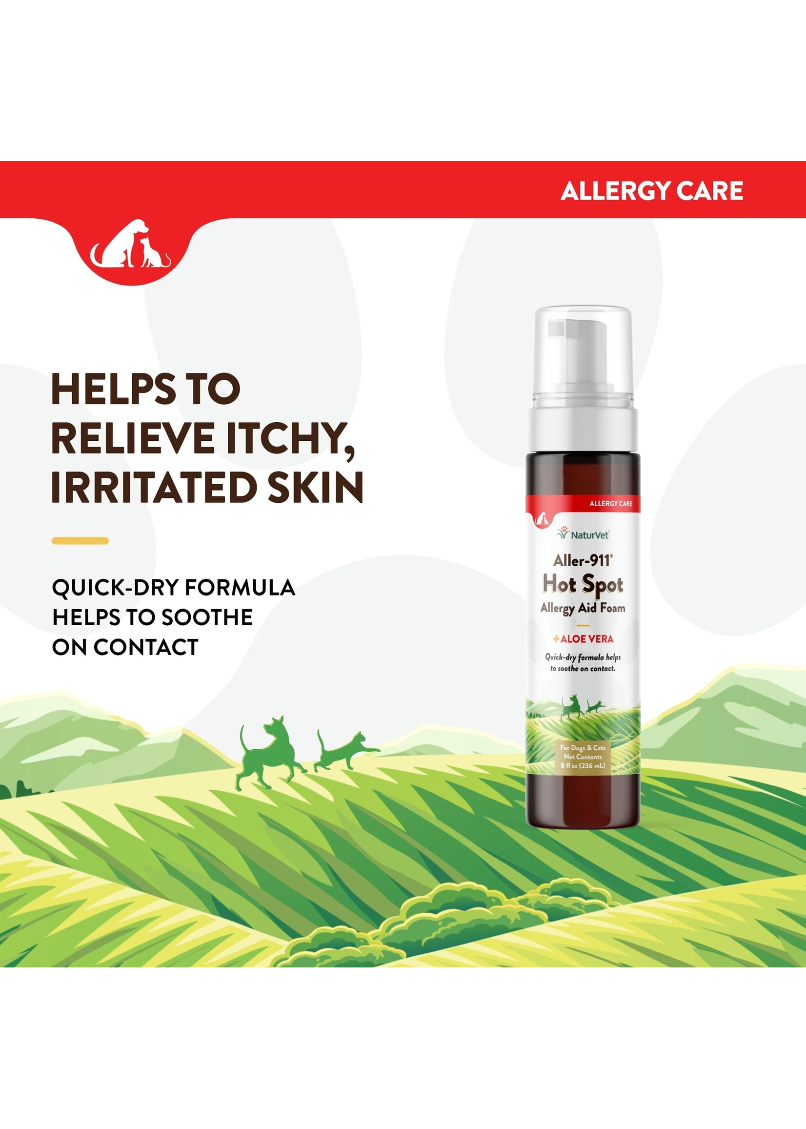 NaturVet Hot Spot Allergy foam