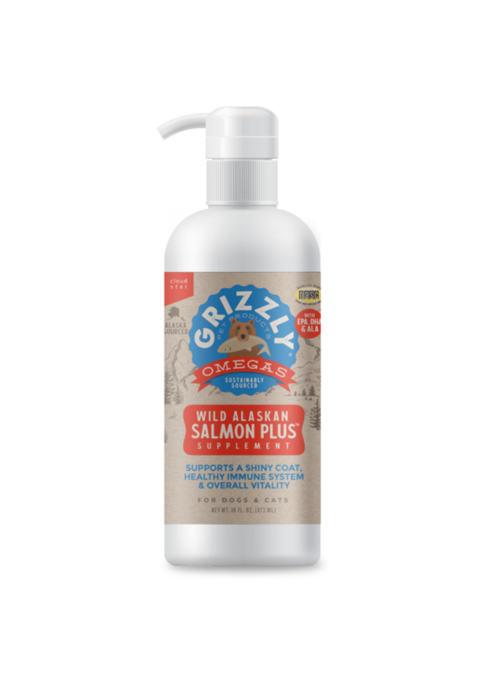 Grizzly Salmon Oil Omega Plus 32 oz