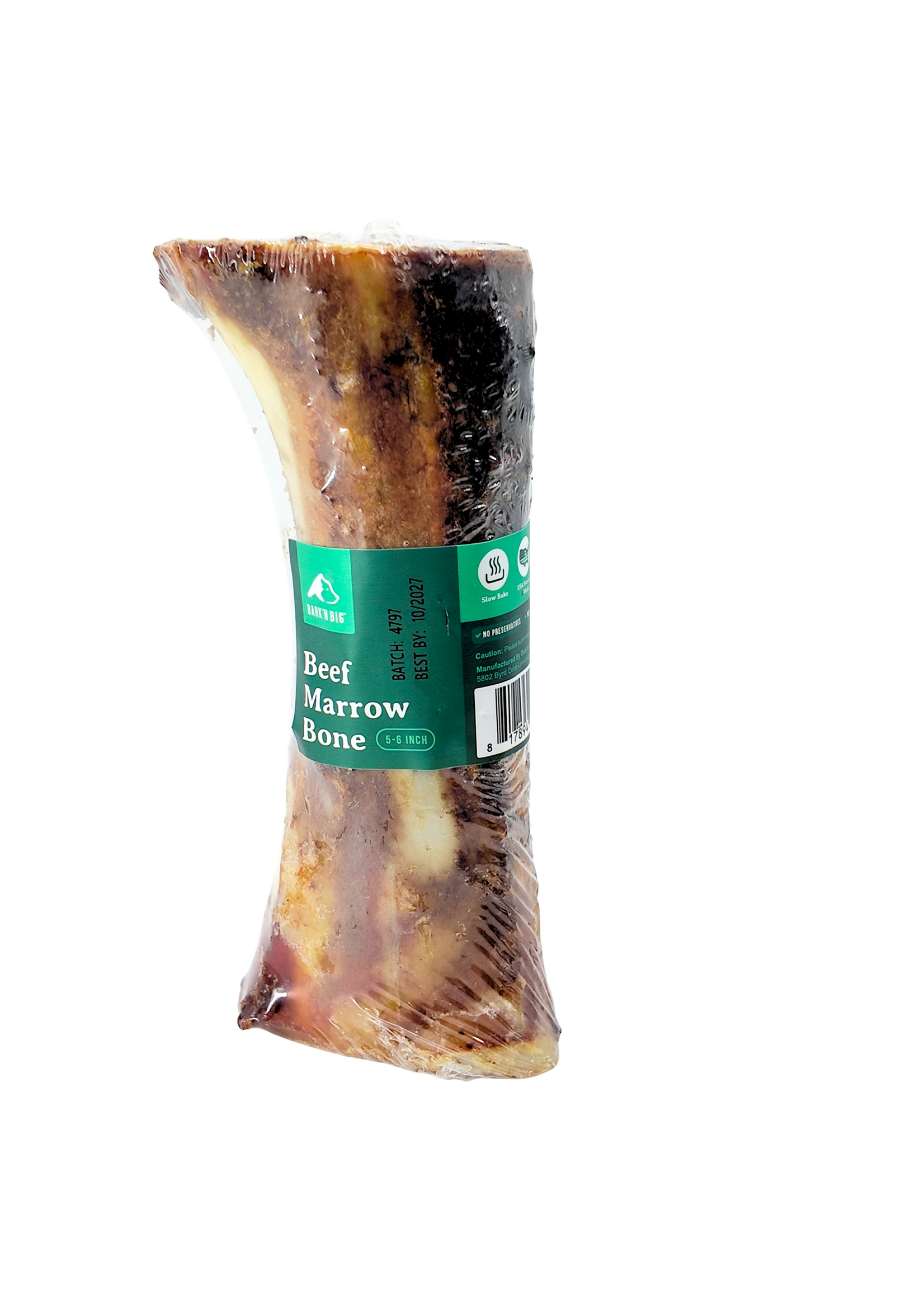 BarknBig 3" Beef Marrow Bone Shrinkwrapped