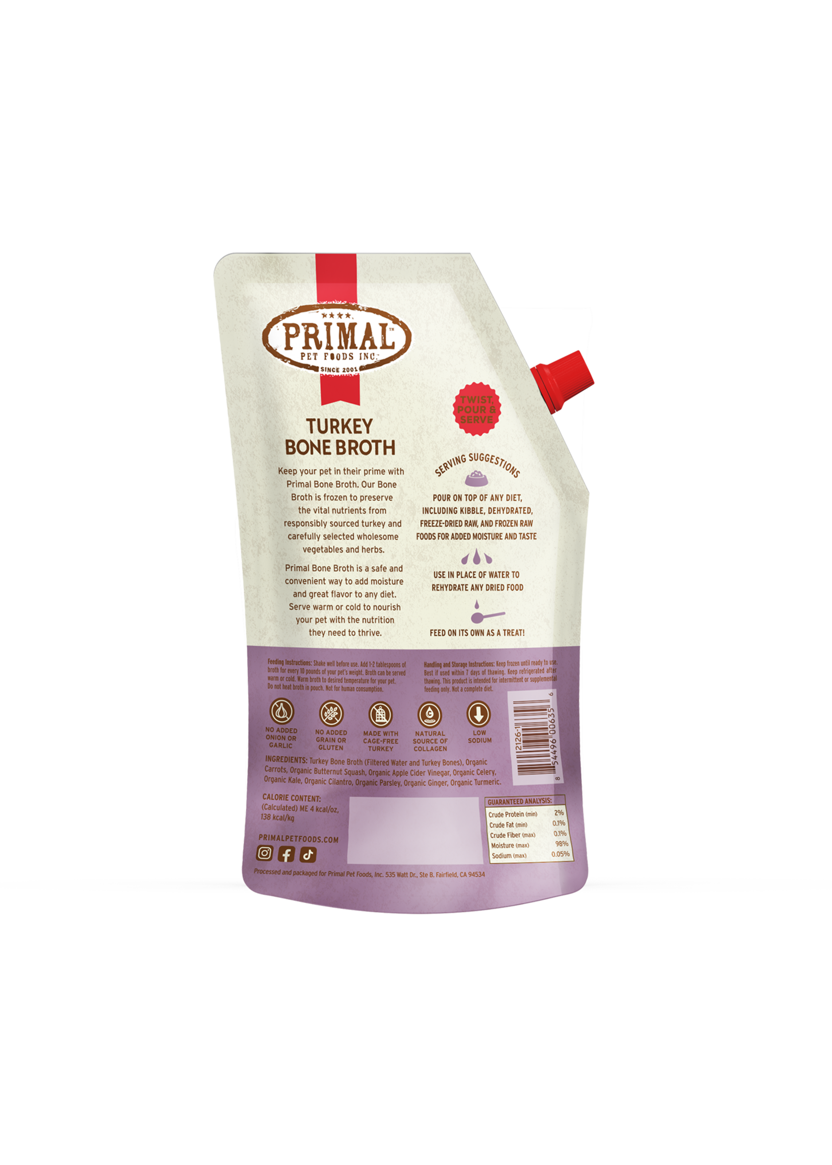 Primal Bone Broth 20oz (Turkey)