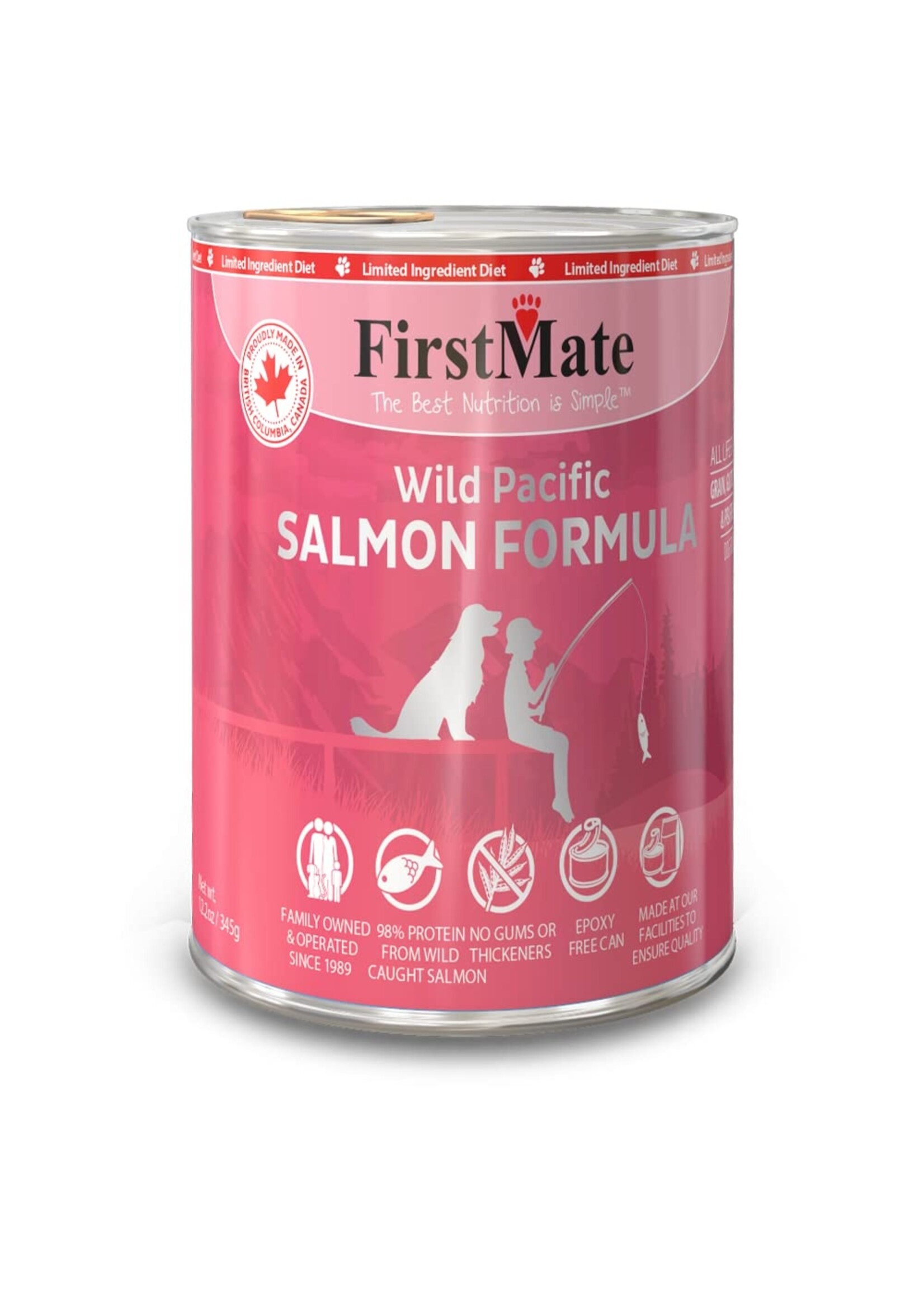 FirstMate Dog Can GF LID 12.2oz Wild Salmon