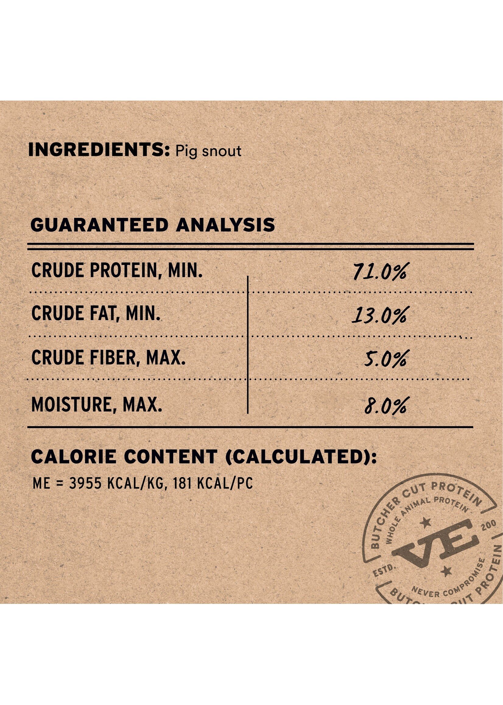 VE Freeze-Dried Pig Snout (14ct)