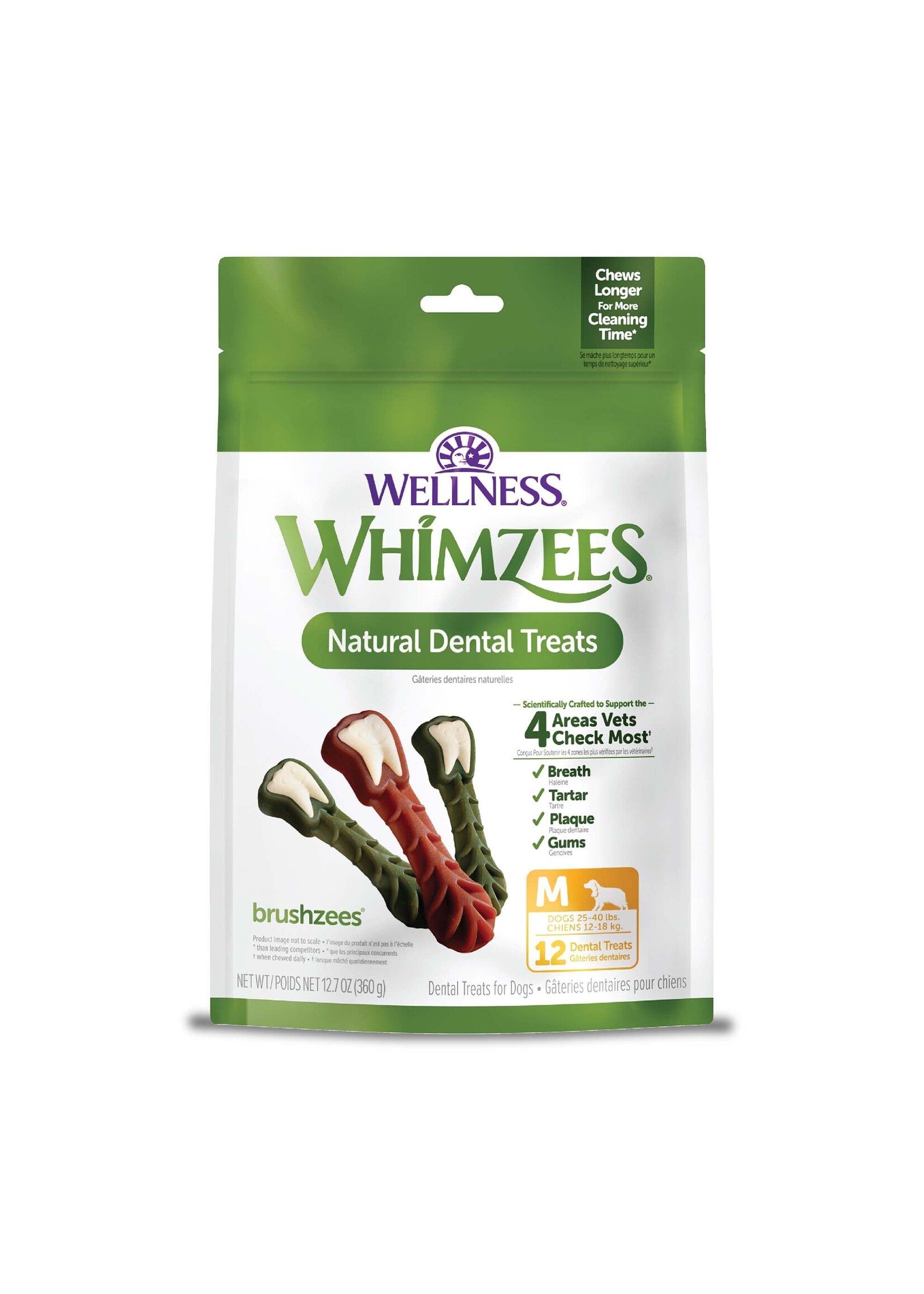 Whimzees Brushzees Med Bulk