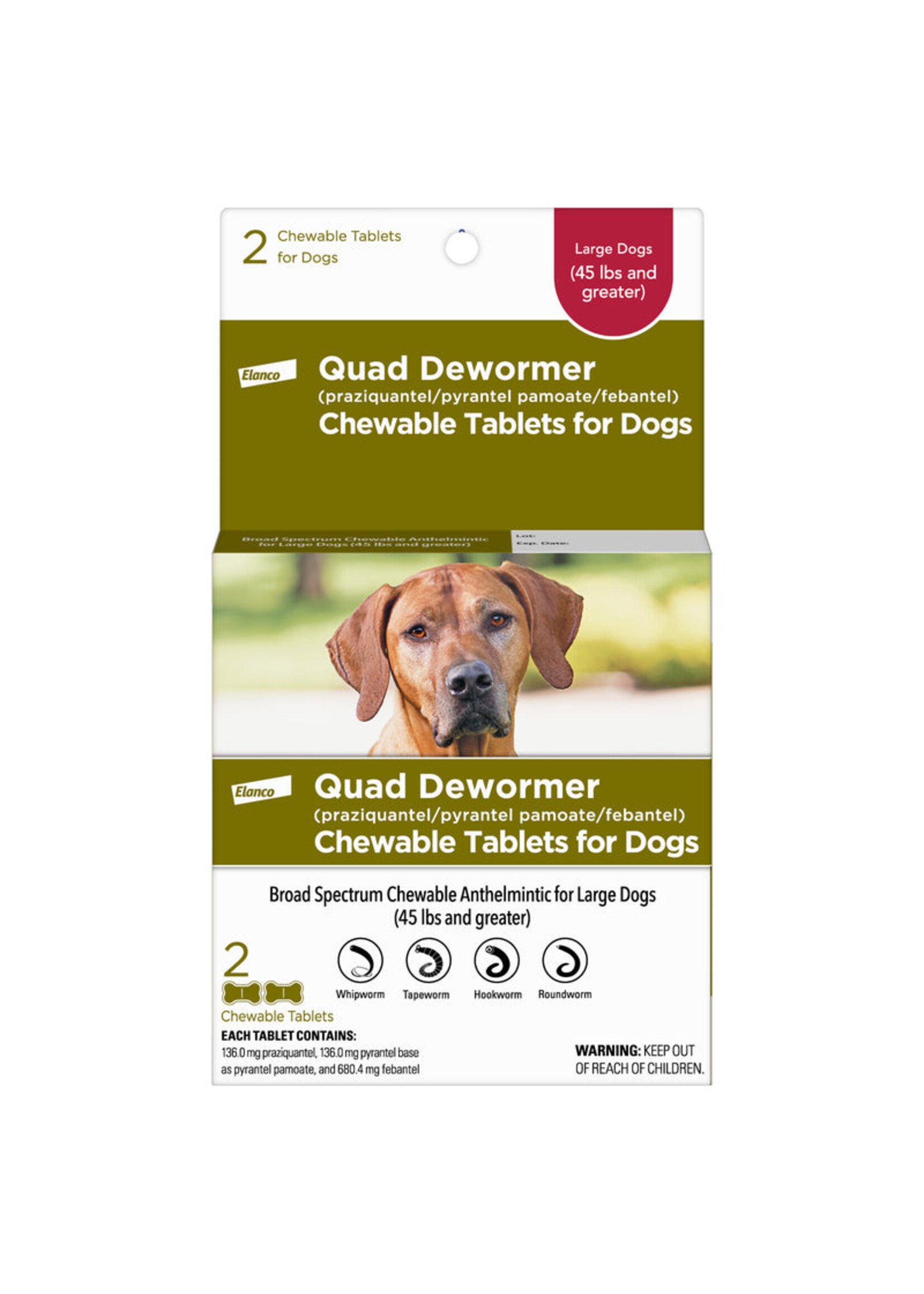 Quad Dewormer 2ct (Lg Dog)