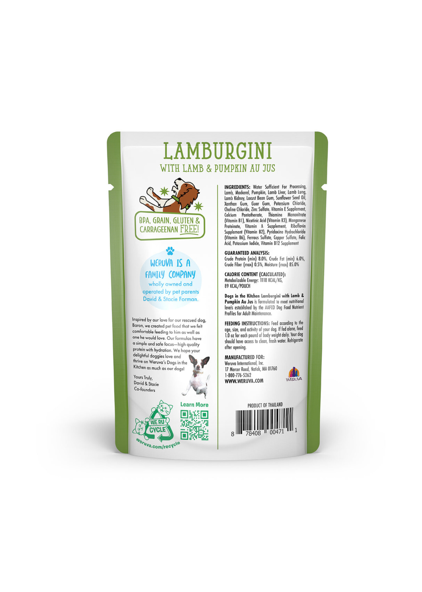 Weruva Dogs In The Kitchen 2.8oz (Lamburgini)