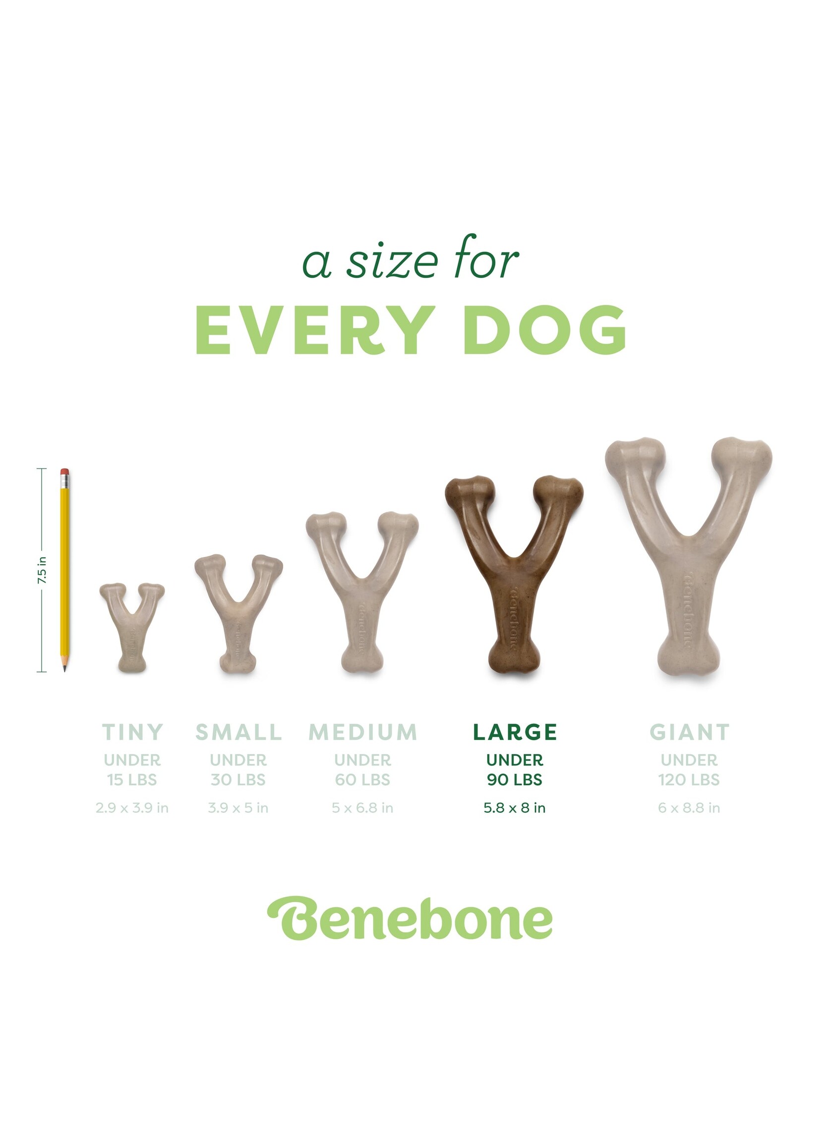 Benebone Wishbone Bacon Lg