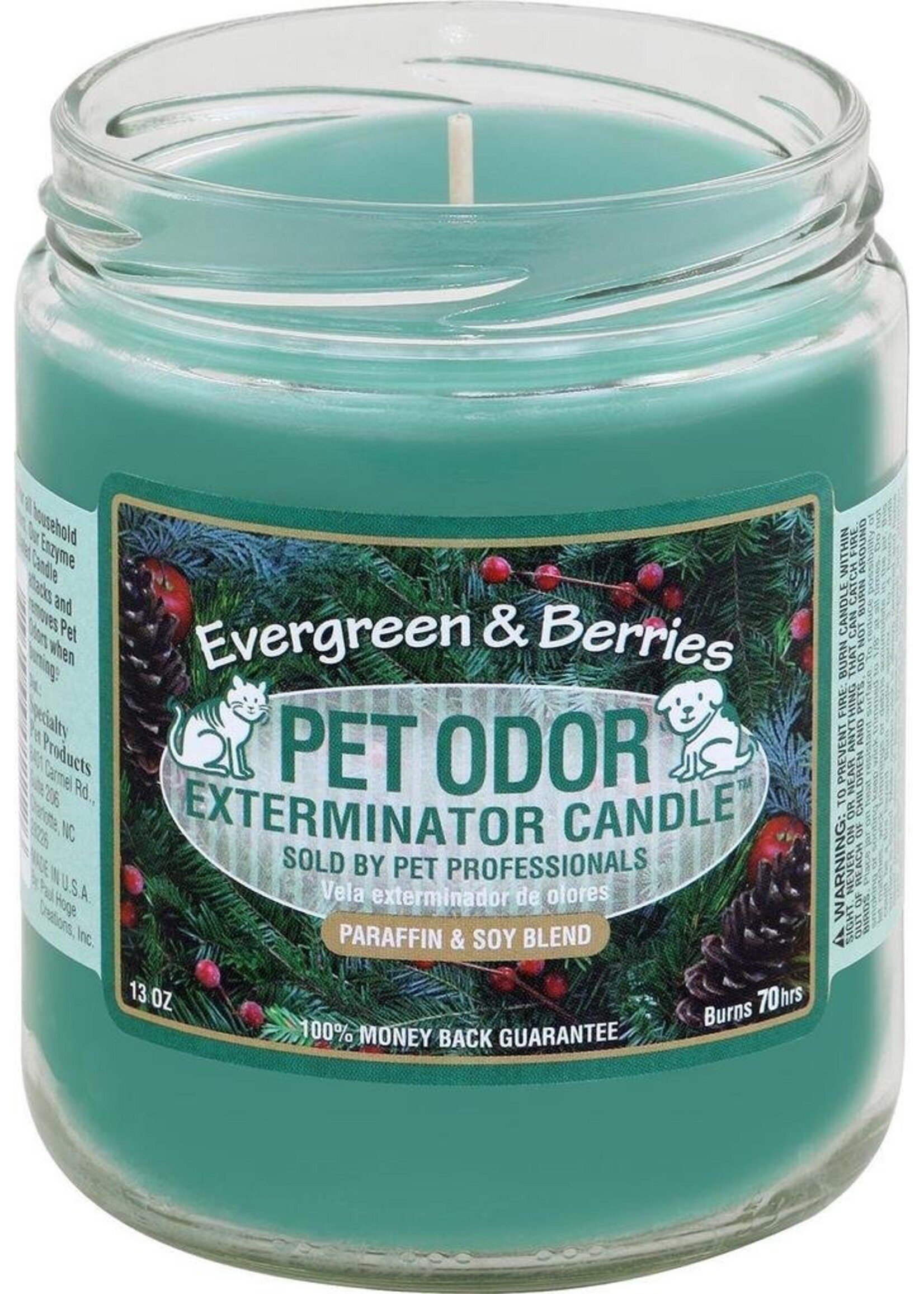 Pet Odor Exterminator Candle (Evergreen n Berries)