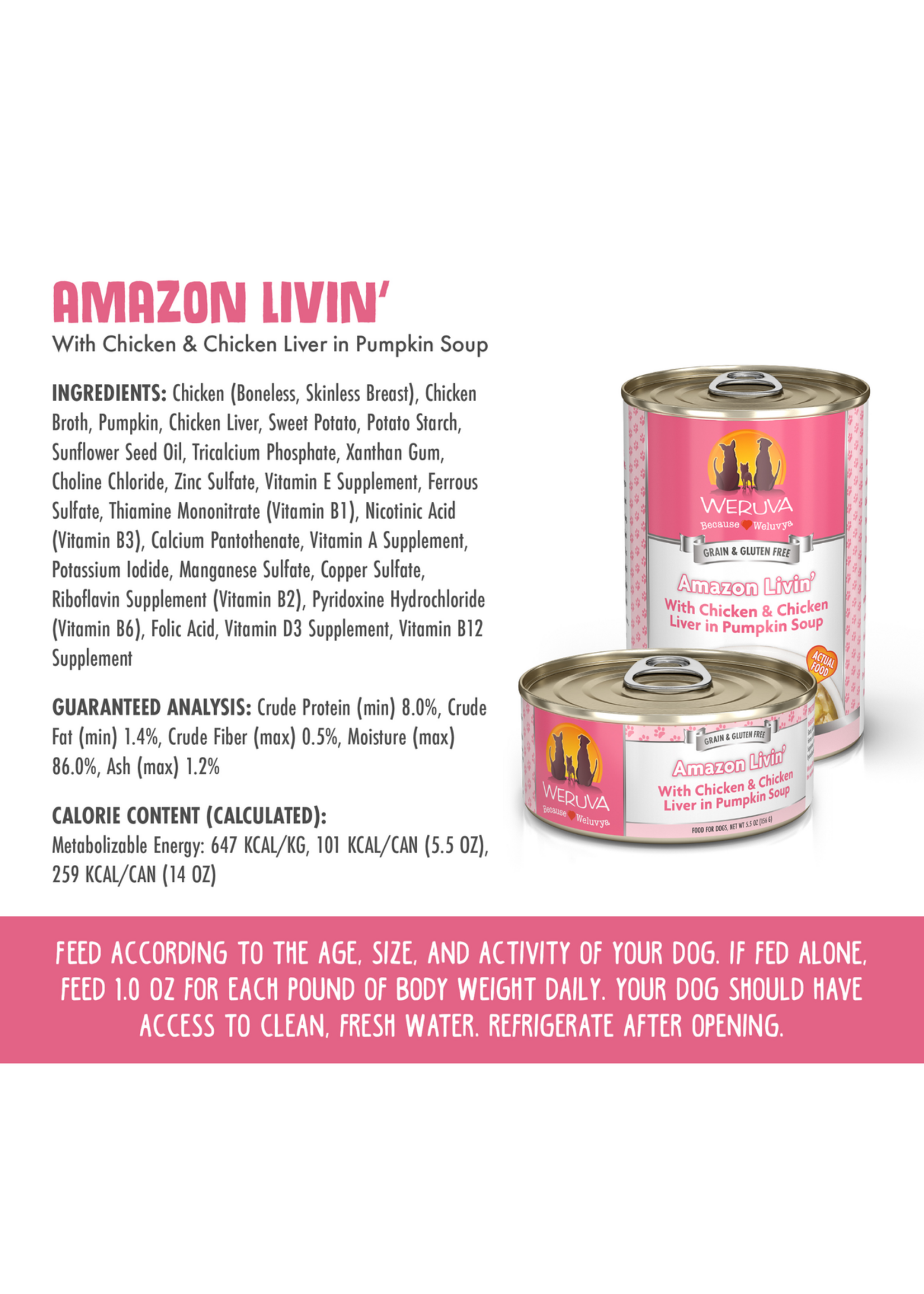 Weruva Canned Dog Food Amazon Liver 5.5 oz